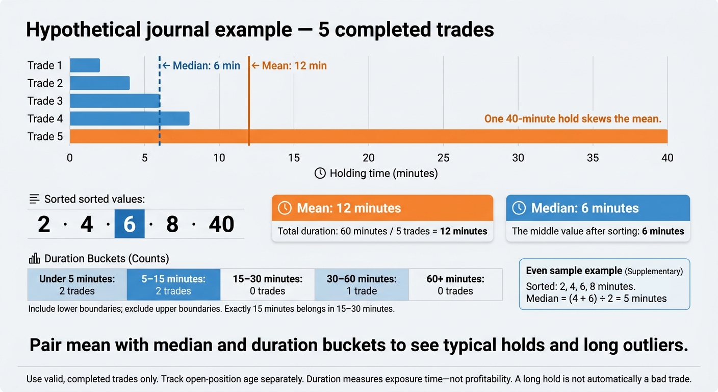 Average Trade Duration: Mean vs. Median