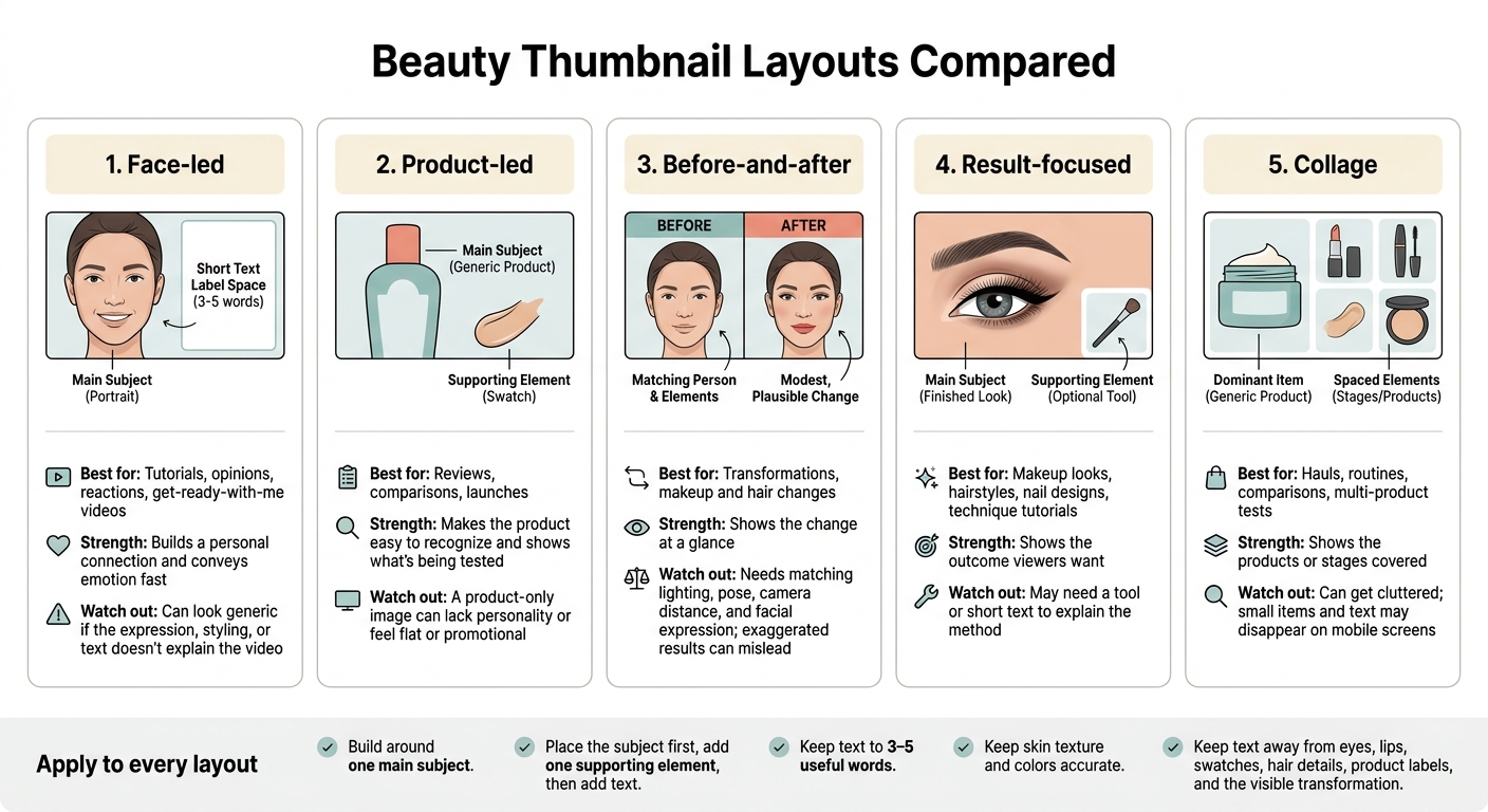 Beauty Thumbnail Layouts Compared