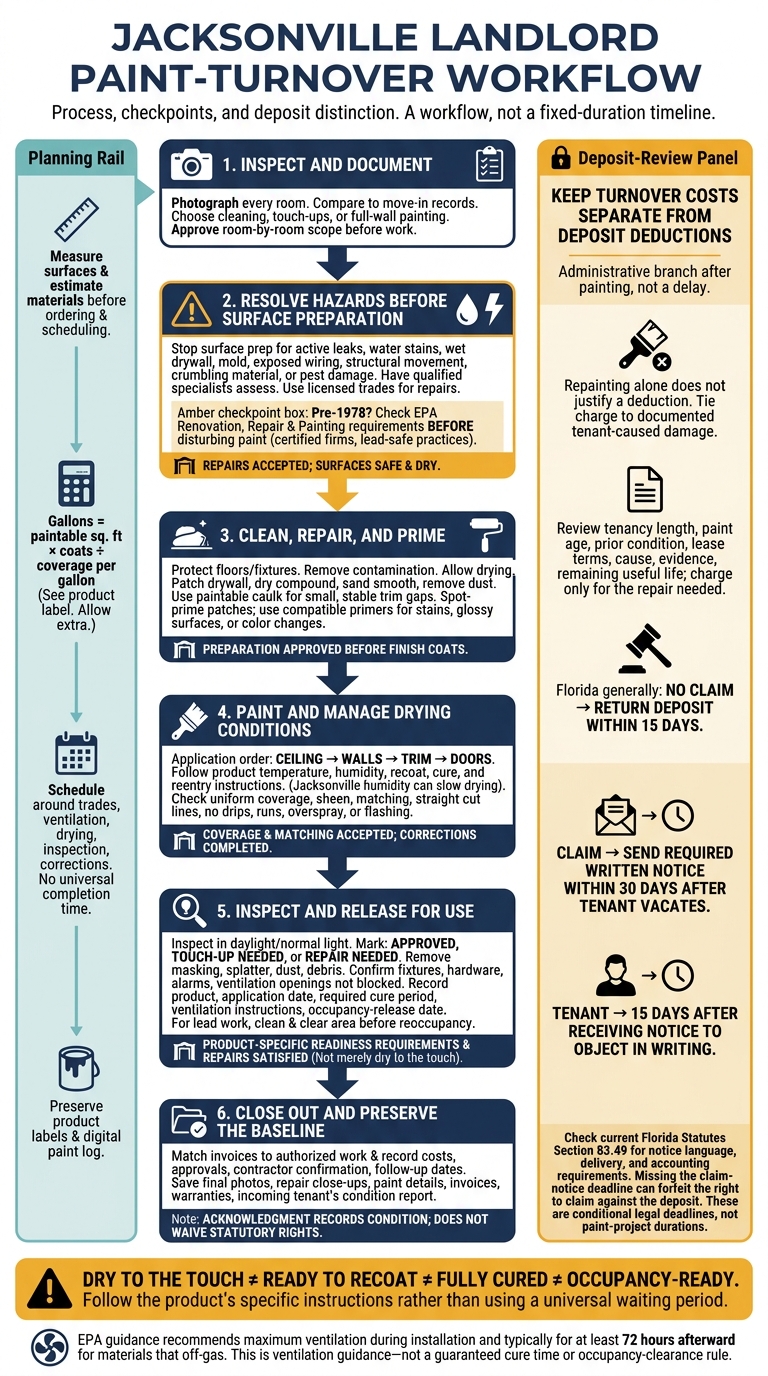 Jacksonville Rent-Ready Paint Turnover Workflow