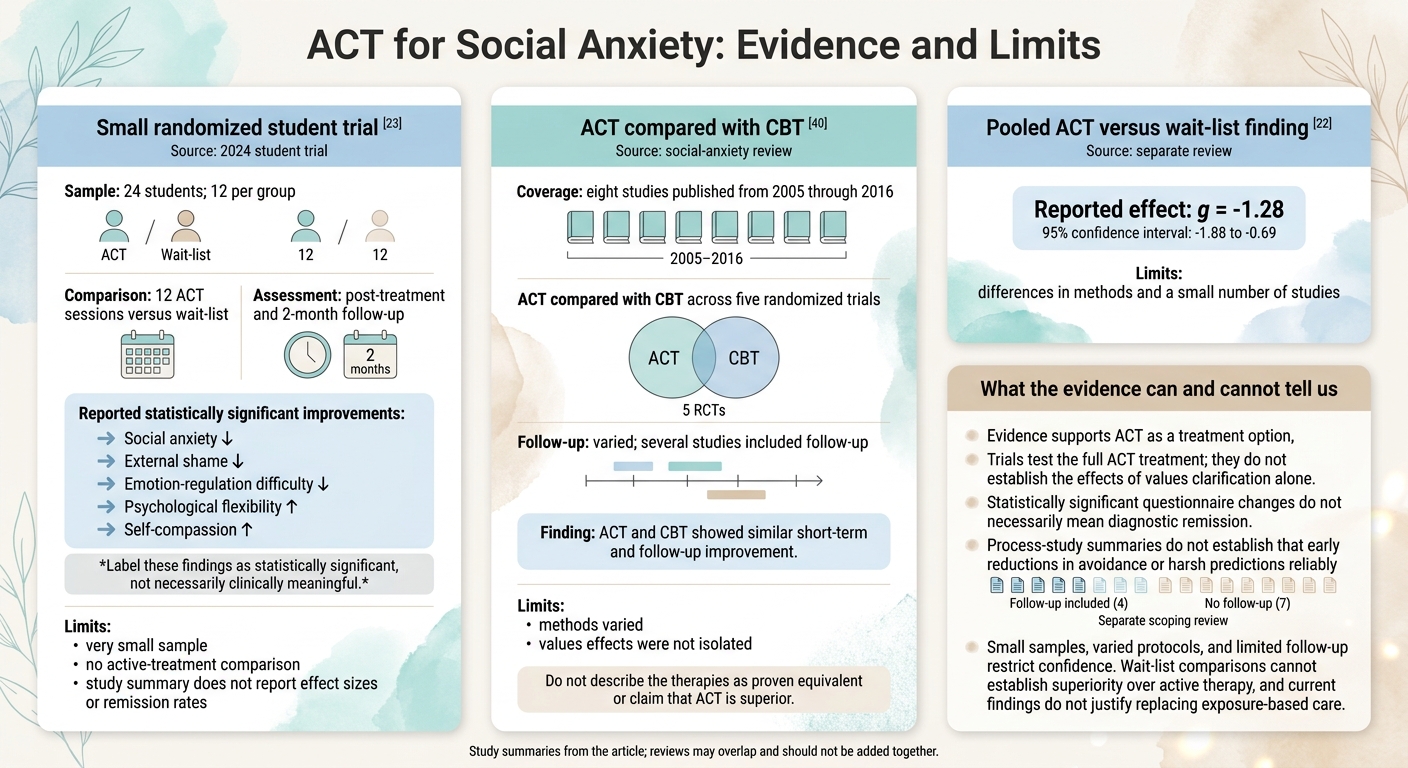 ACT for Social Anxiety: Evidence and Limits
