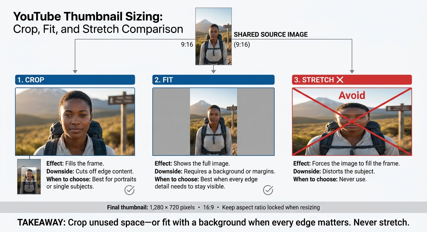 YouTube Thumbnails: Crop vs. Fit vs. Stretch