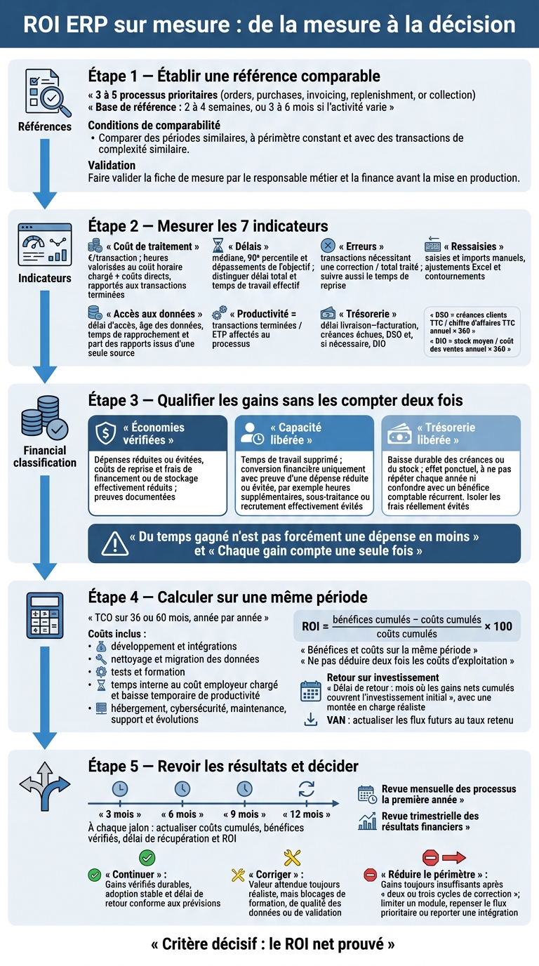ROI ERP sur mesure : de la mesure à la décision
