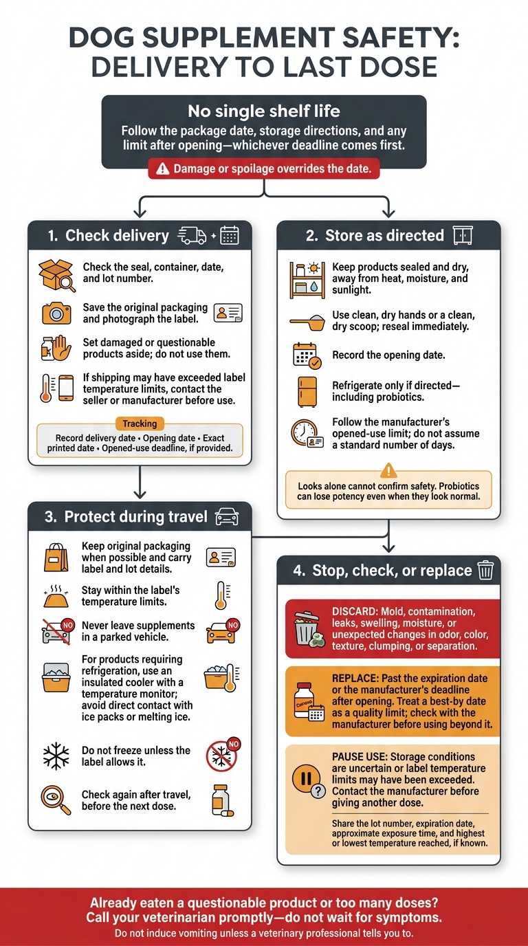 Dog Supplement Shelf Life: 4 Safety Checks