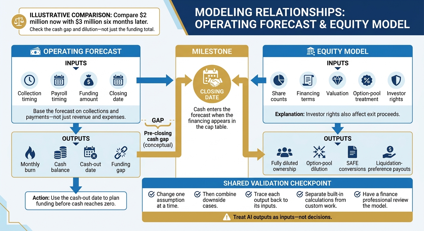How Funding Timing Connects Cash Runway and Dilution