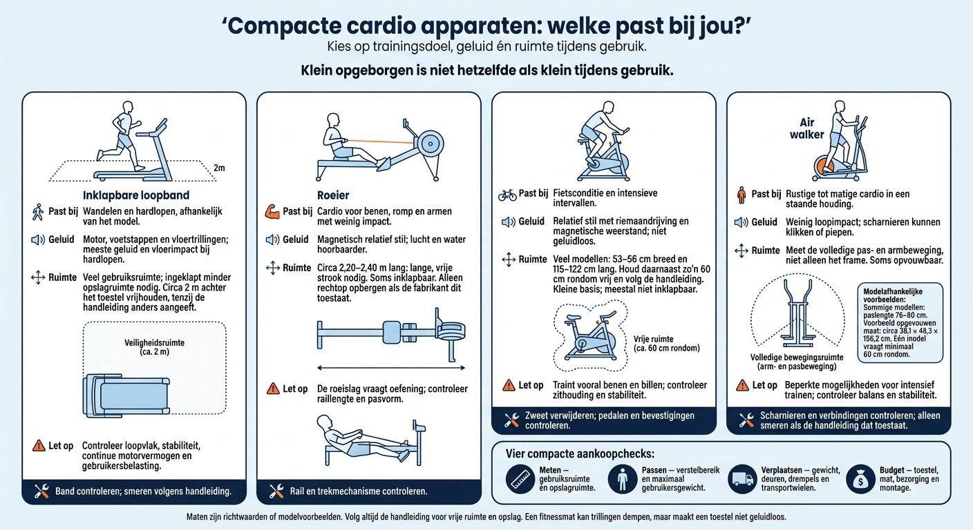 Compacte cardio apparaten: welke past bij jou?