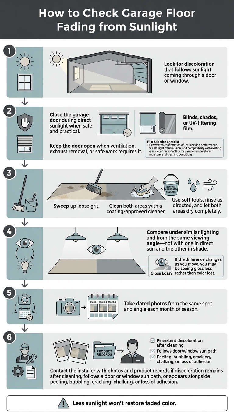 Can Sunlight Through Windows Fade Garage Floors? 1 How To Check Garage Floor Fading From Sunlight