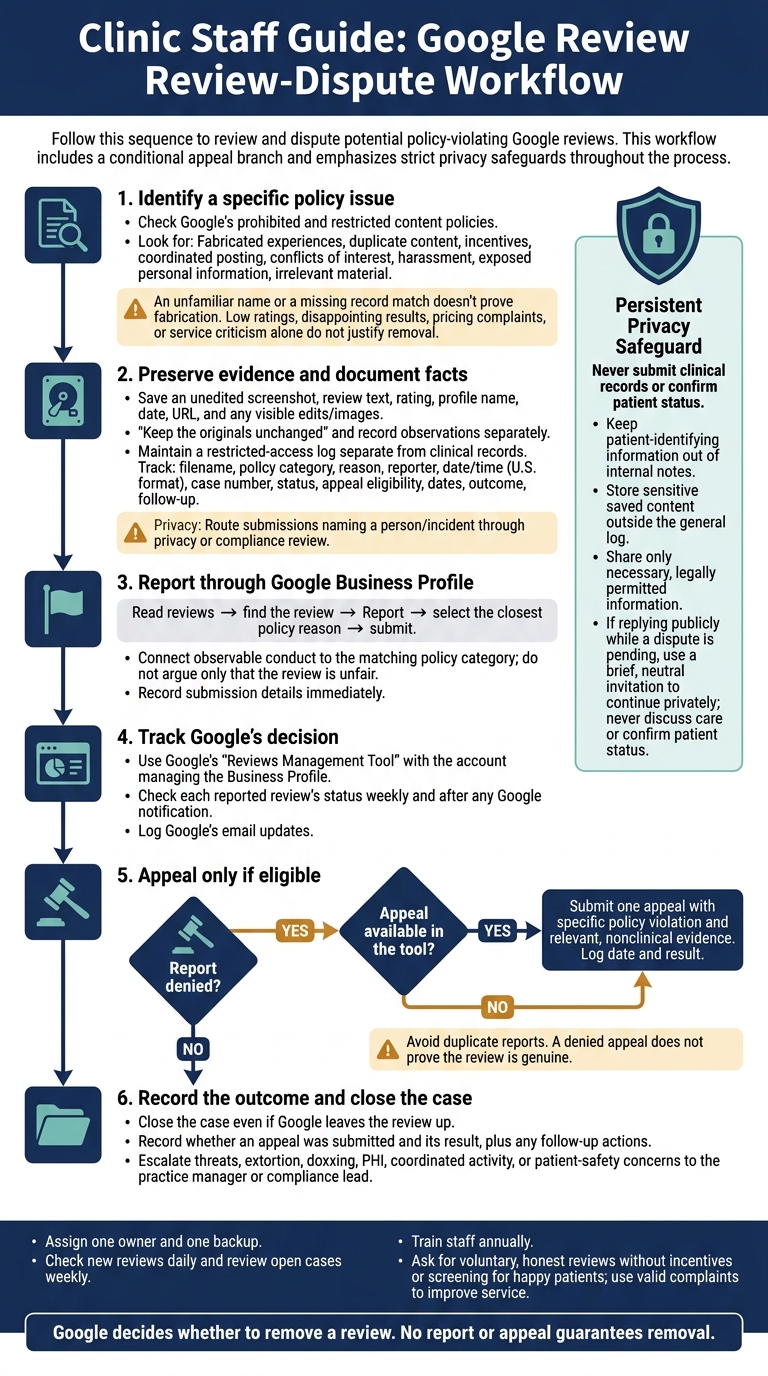 How Peptide Clinics Dispute Fake Google Reviews