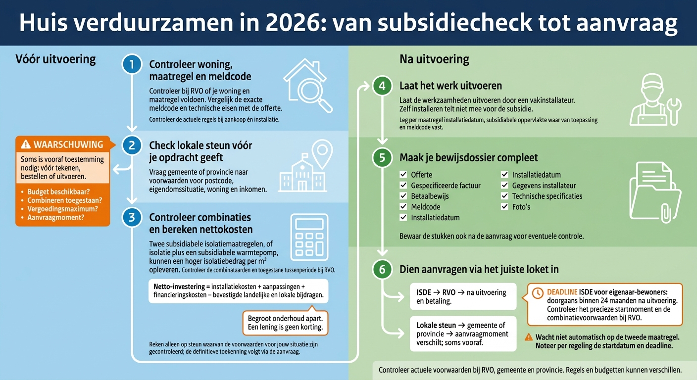 Huis verduurzamen in 2026: van subsidiecheck tot aanvraag