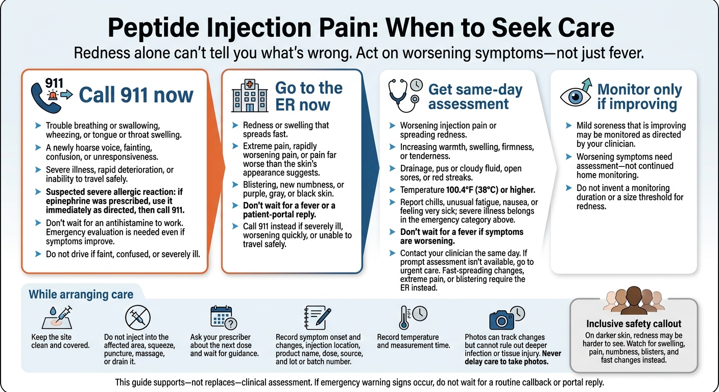 Peptide Injection Pain: When to Seek Care
