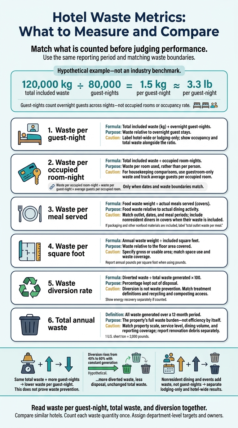 Hotel Waste Metrics: What to Measure and Compare