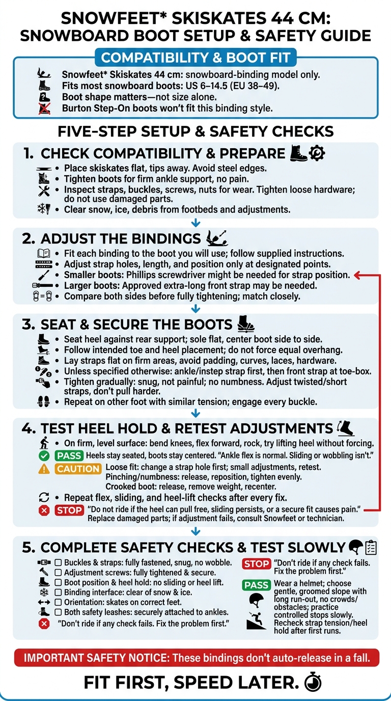 Snowboard Boots on Skiskates: 5-Step Setup