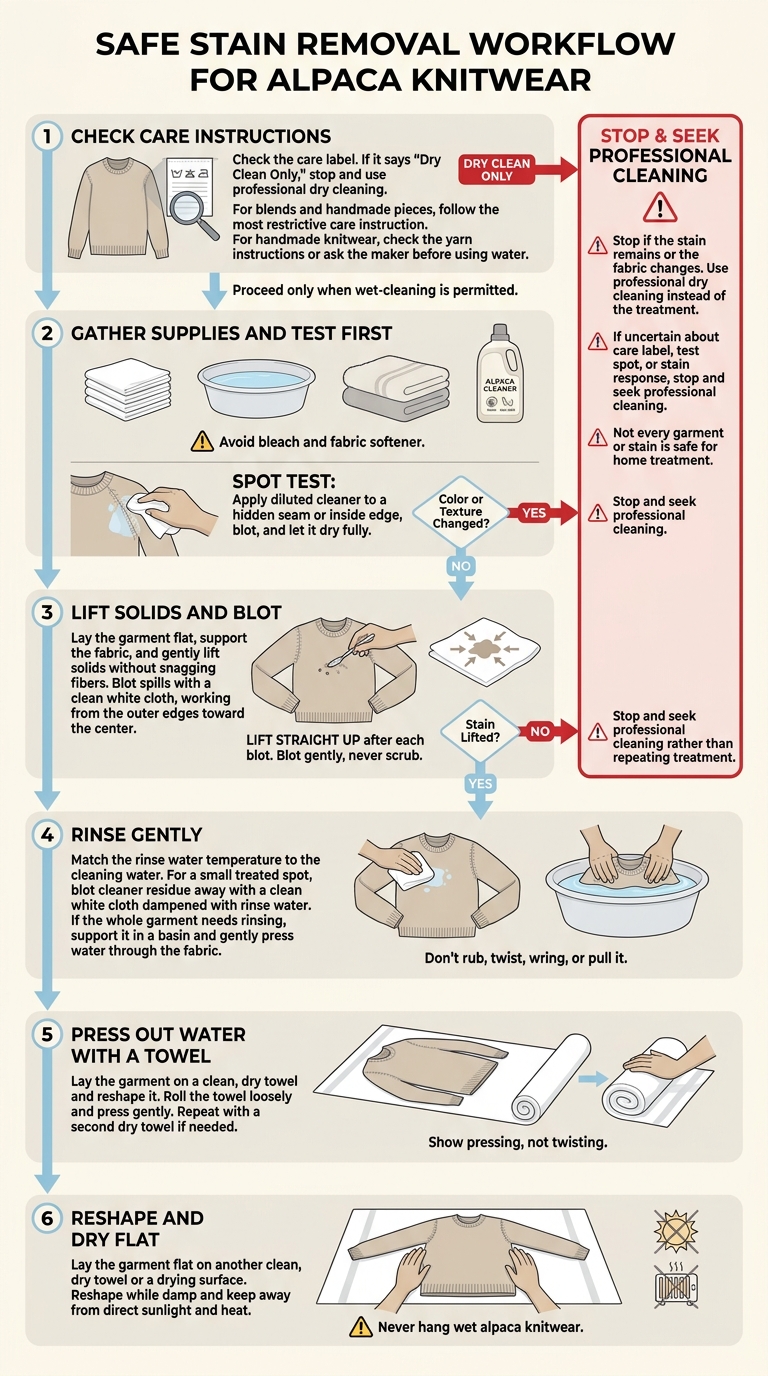 How to Remove Stains From Alpaca Knitwear Safely