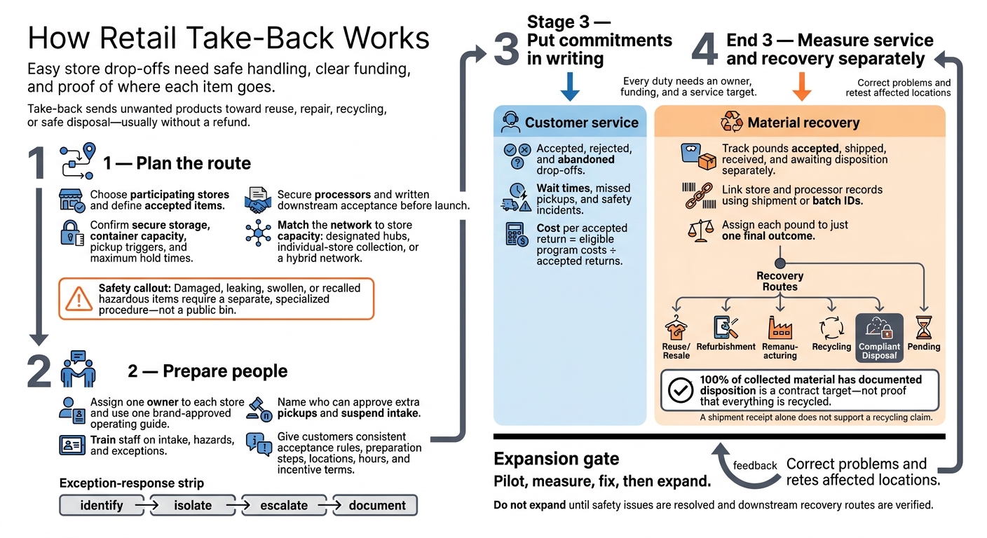 How Retail Take-Back Works: From Drop-Off to Verified Outcomes
