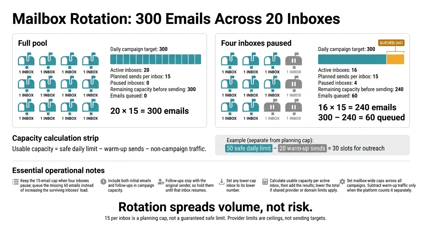 Mailbox Rotation: 300 Emails Across 20 Inboxes