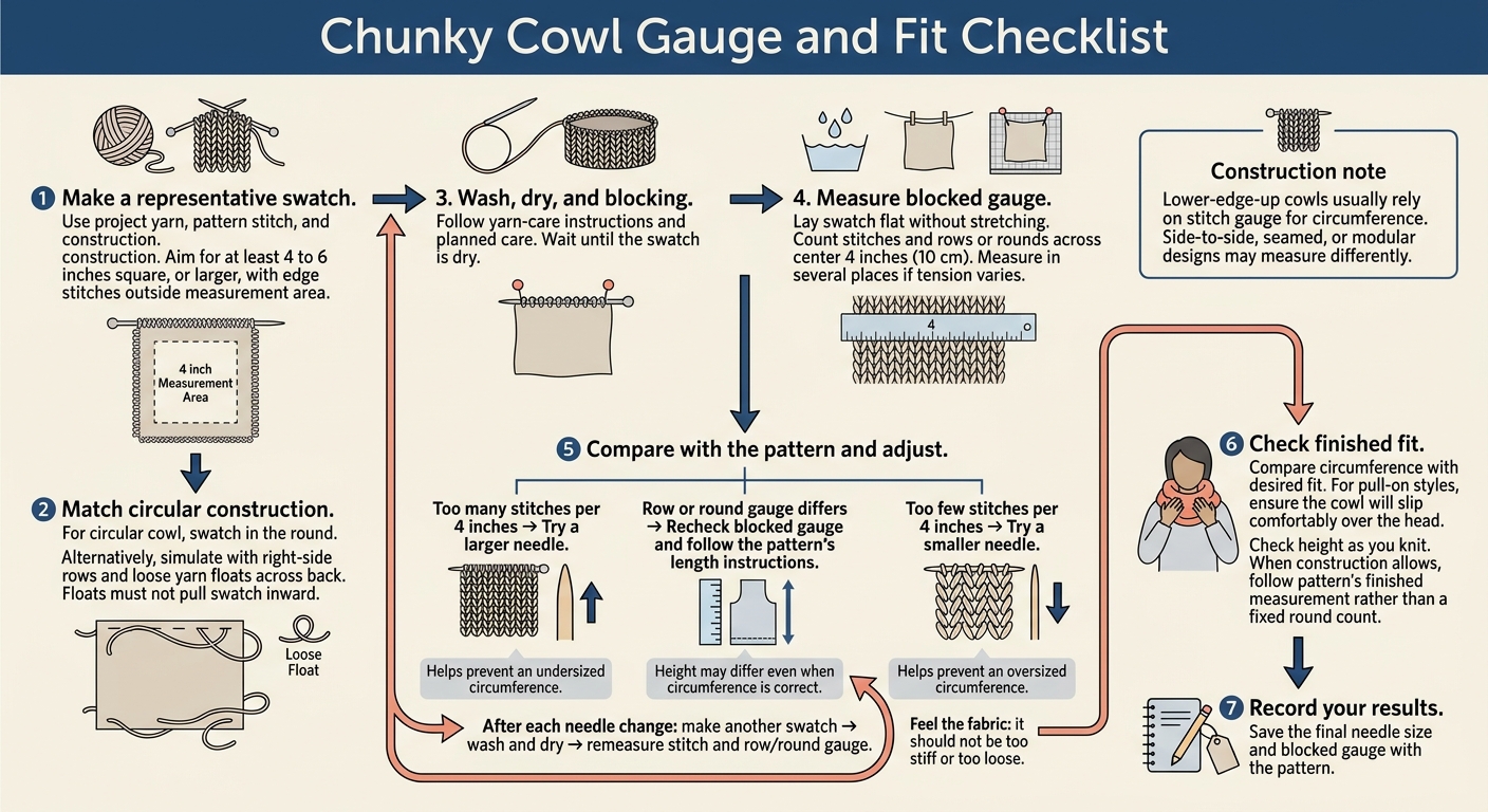 Chunky Cowl Gauge and Fit Checklist
