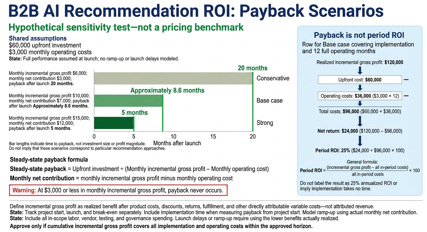 B2B AI Recommendation ROI: Payback Scenarios