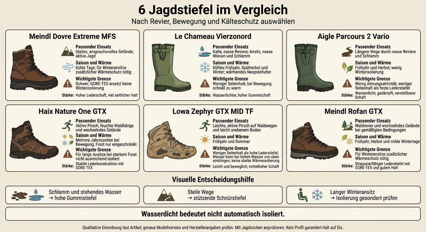 6 botas de caza comparadas: ¿cuál encaja con tu terreno de caza?