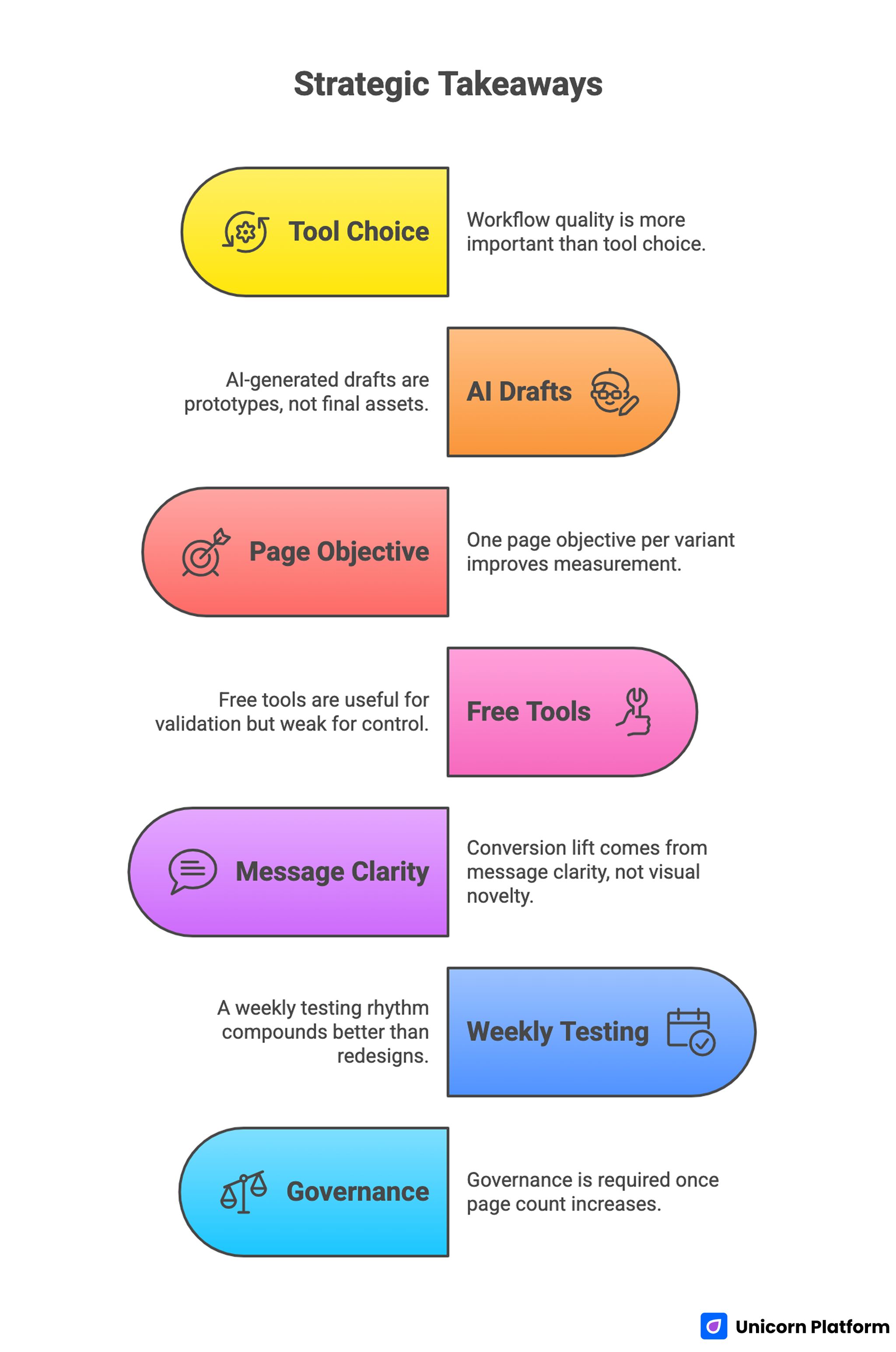 Strategic Takeaways for Сhoosing the Best AI Landing Page Builders