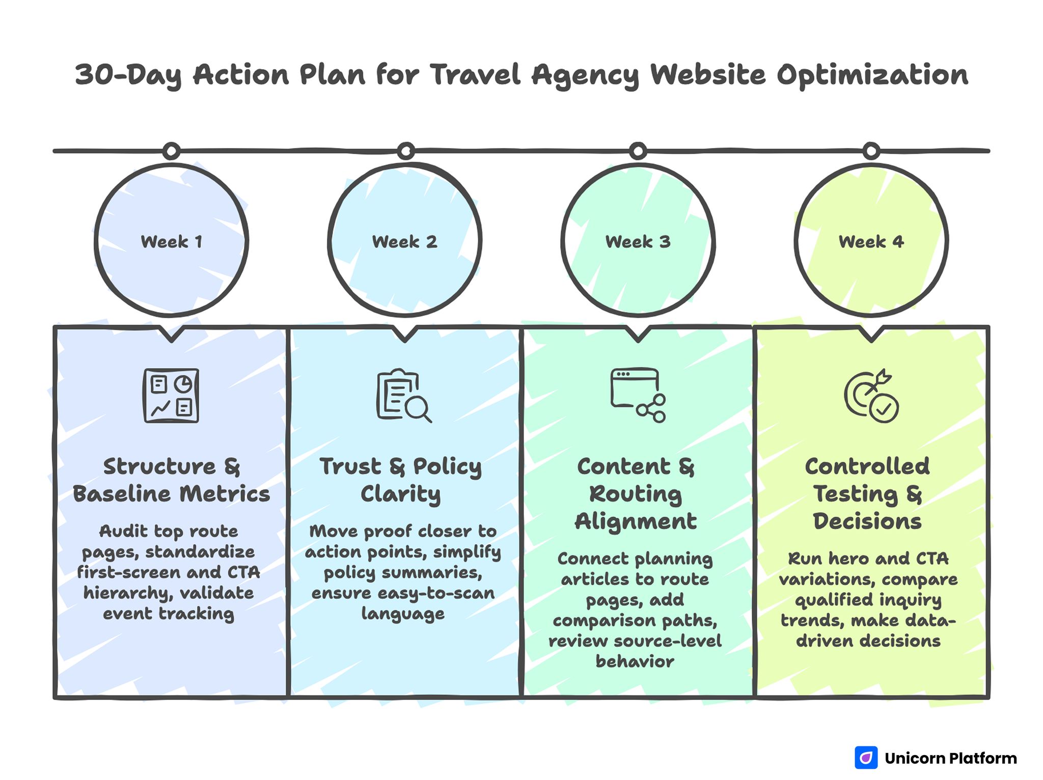 30-Day Action Plan for Travel Agency Website Optimization  