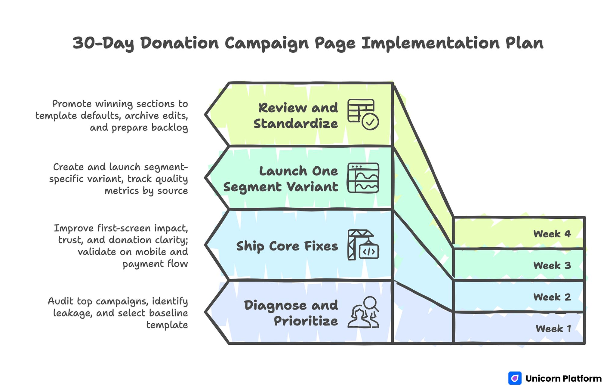 30-Day Donation Campaign Page Implementation Plan