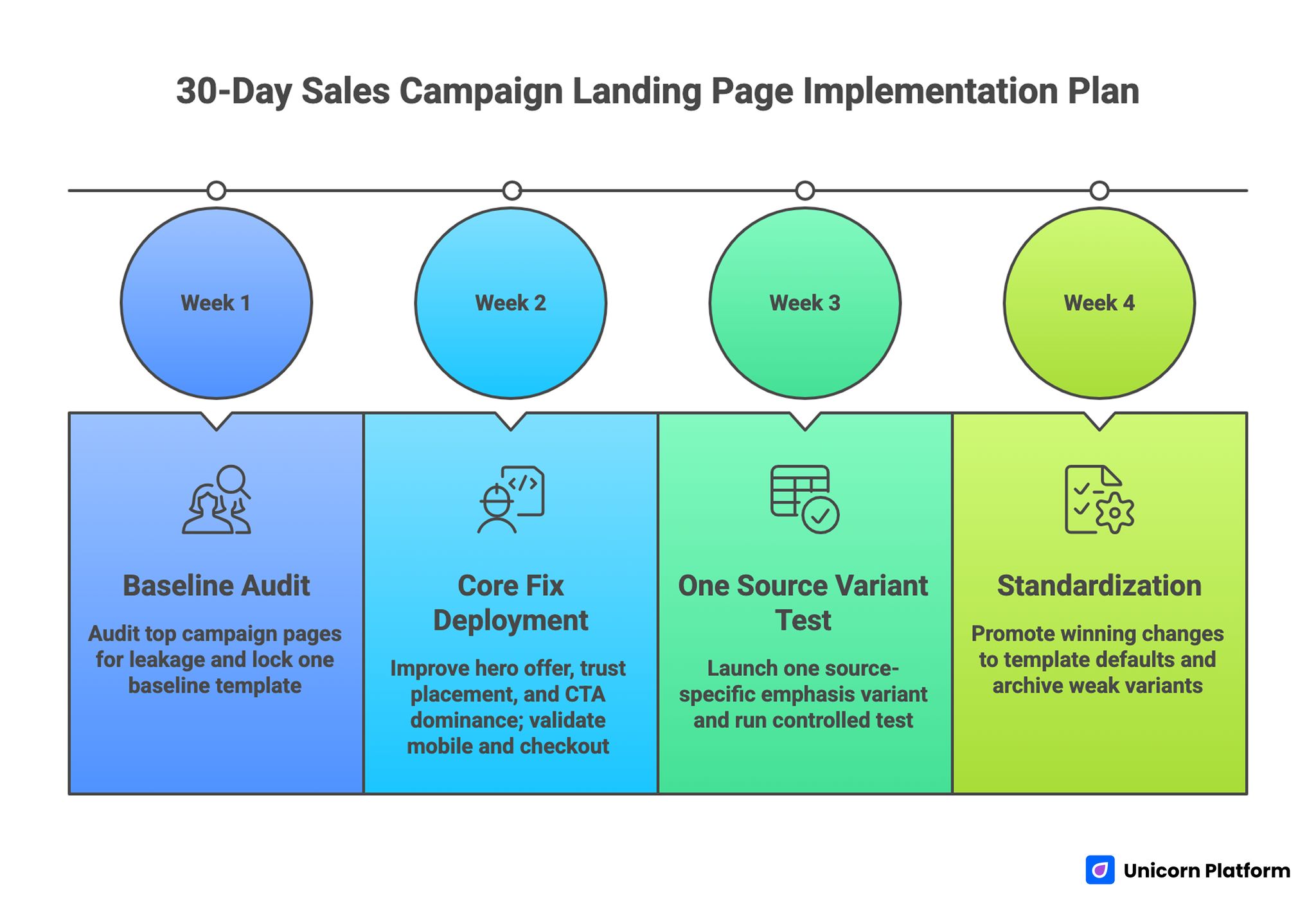30-Day Sales Campaign Landing Page Implementation Plan 