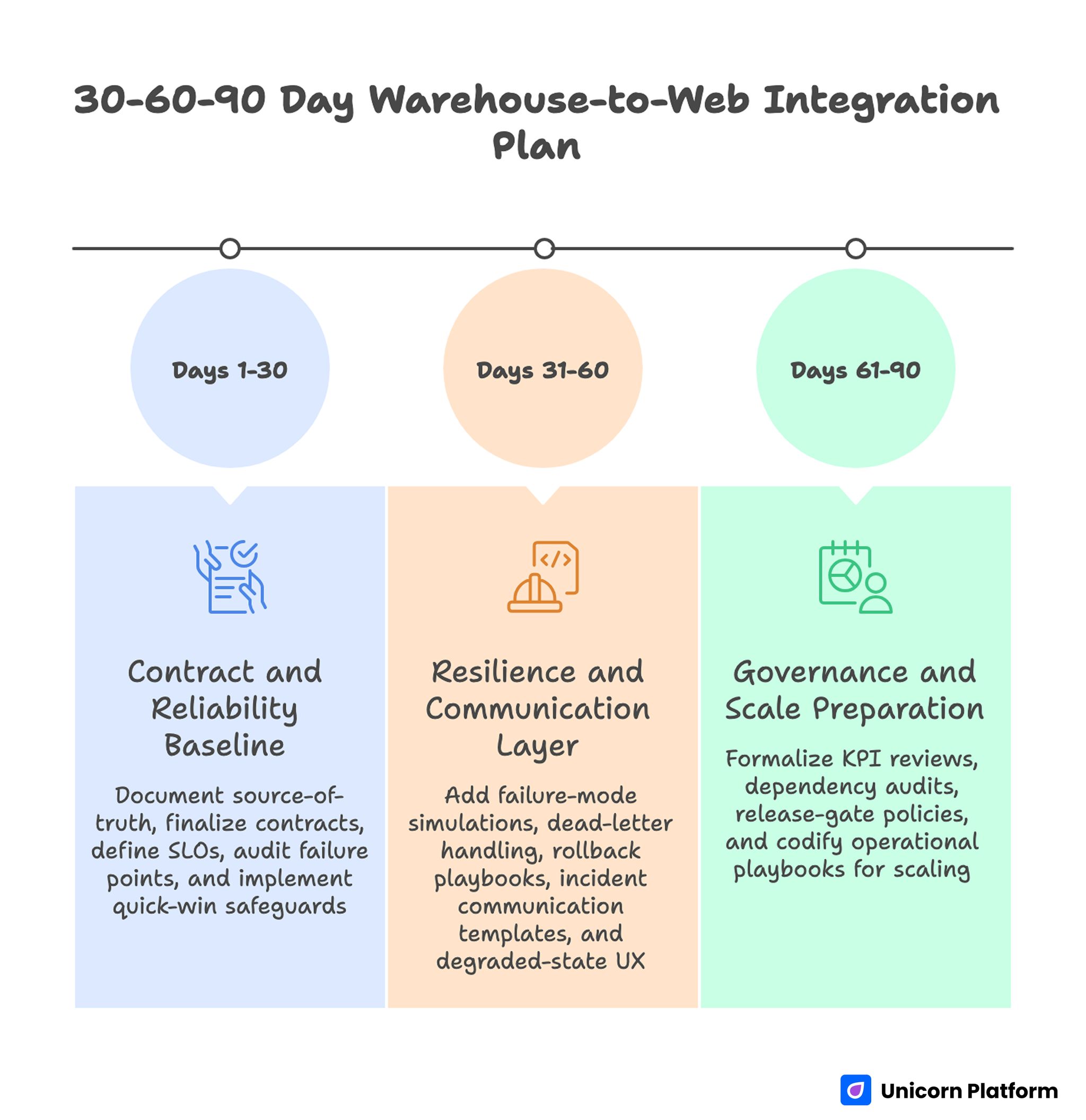 30-60-90 Day Warehouse-to-Web Integration Plan