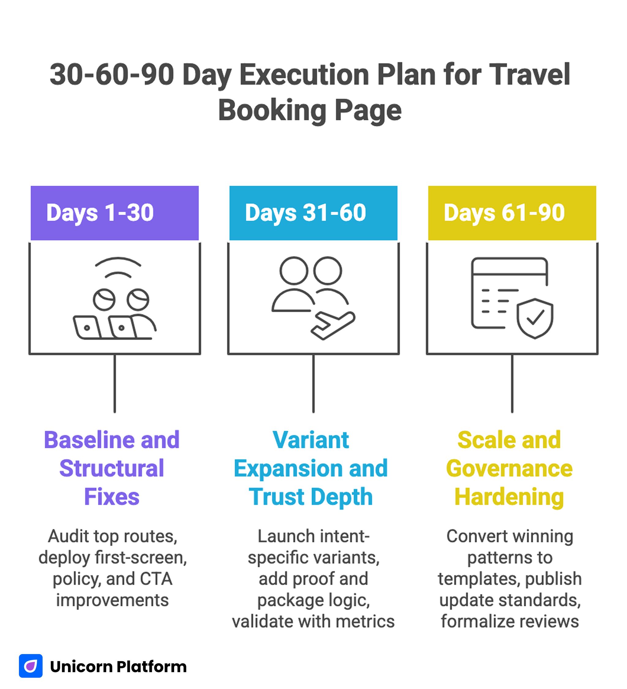 Execution Plan for Travel Booking Page