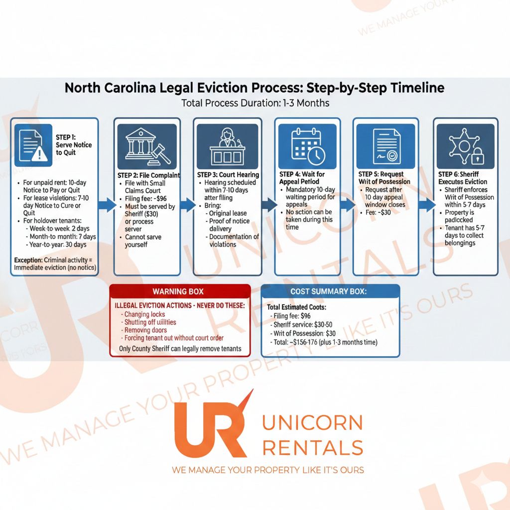 North Carolina Eviction Process Timeline and Legal Steps