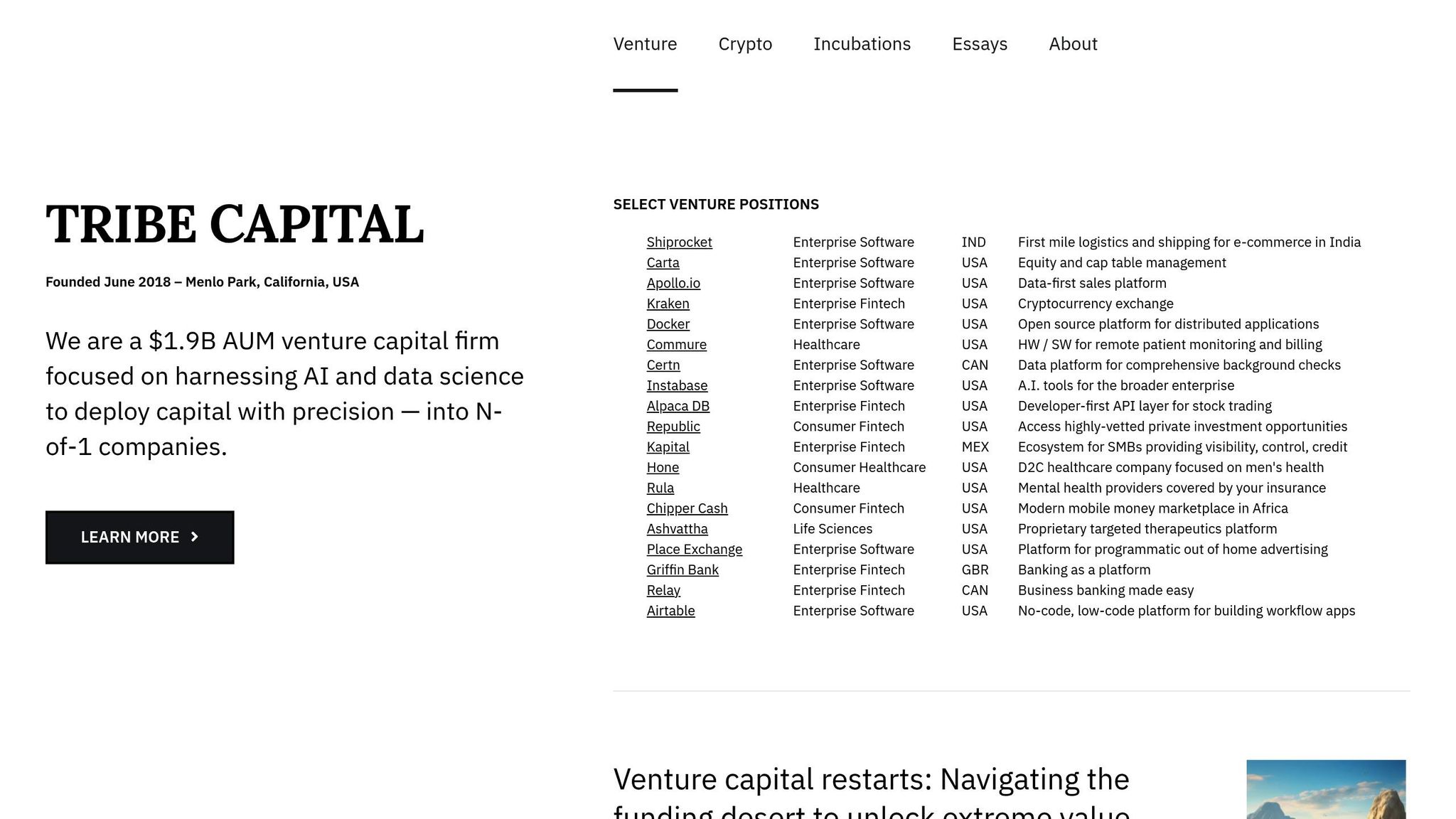 Tribe Capital