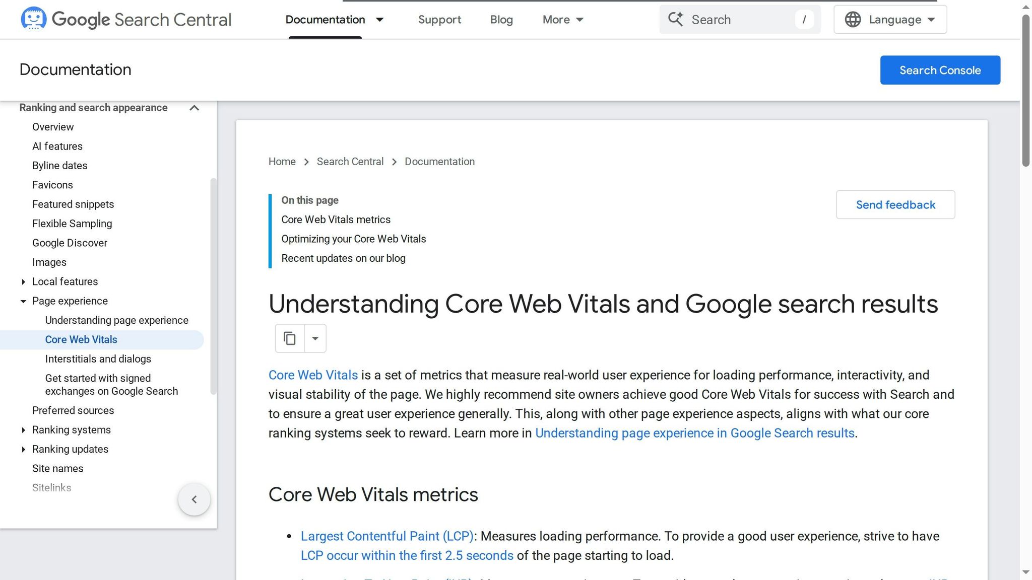 Core Web Vitals