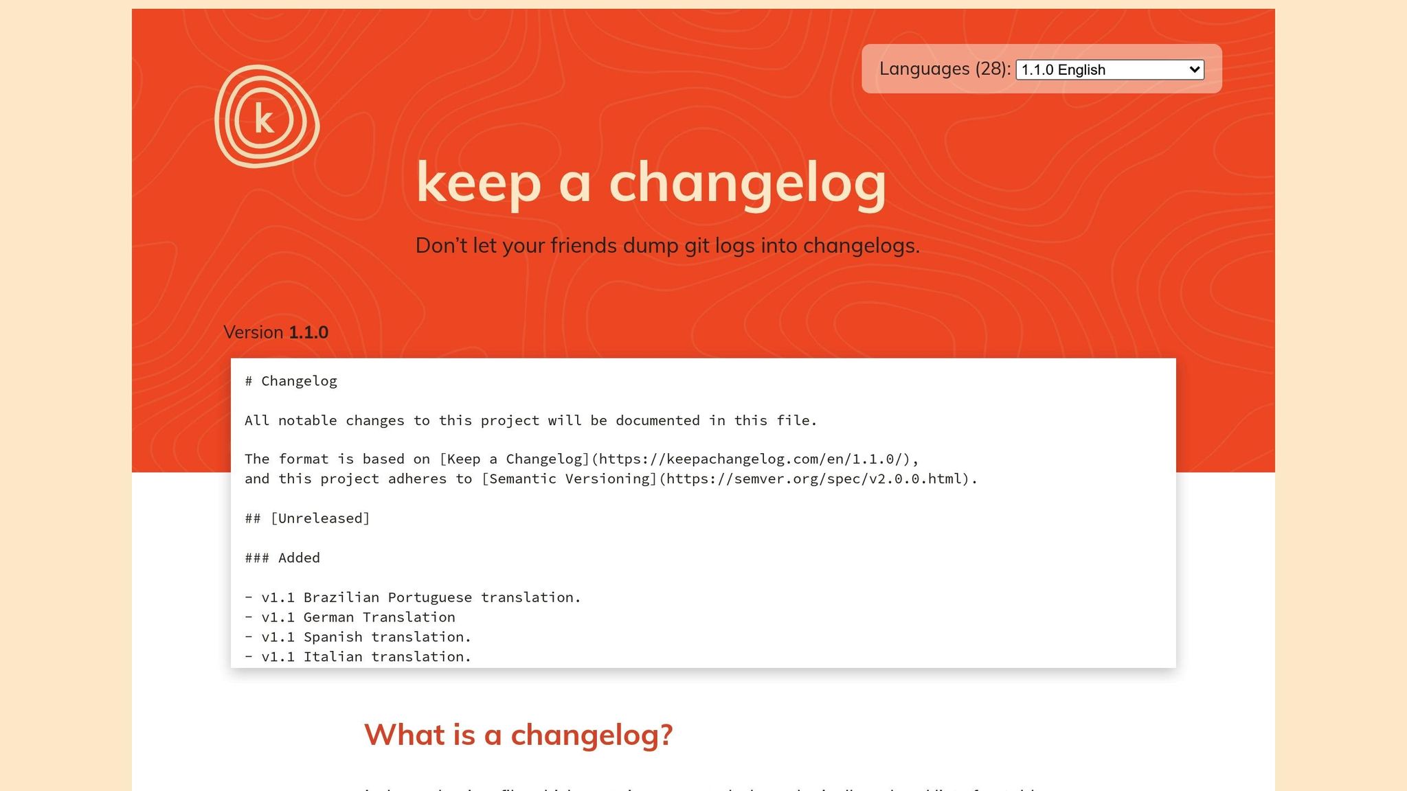 Keep a Changelog