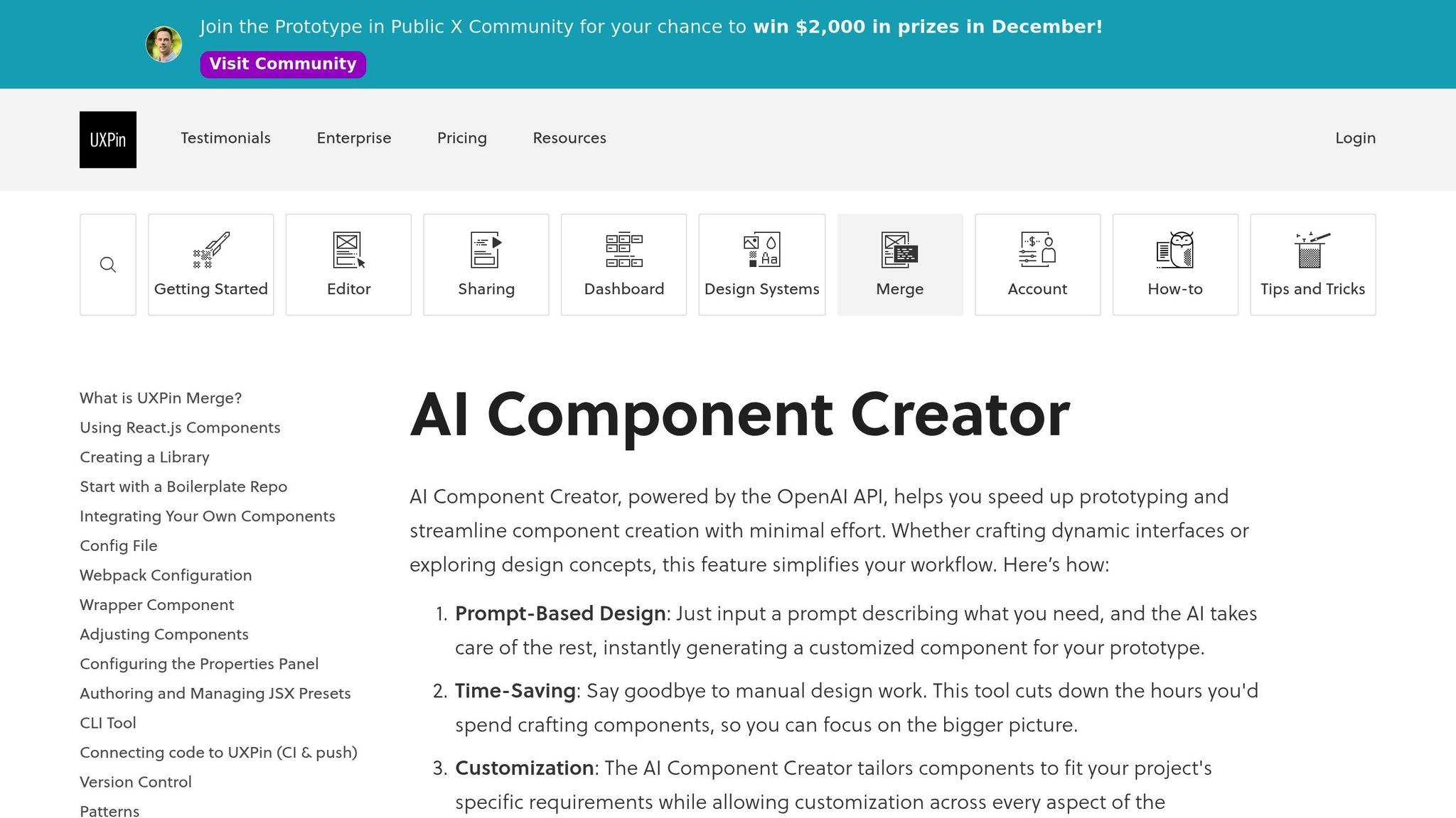 UXPin Merge AI