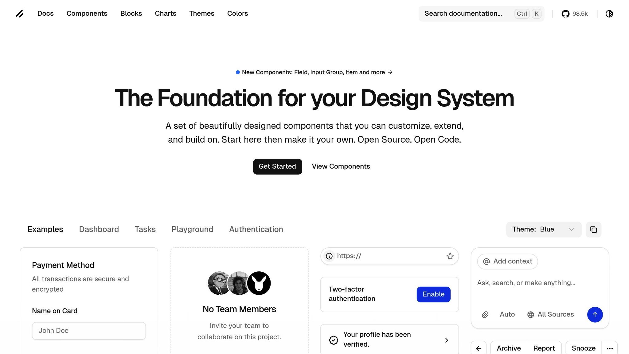 shadcn/ui