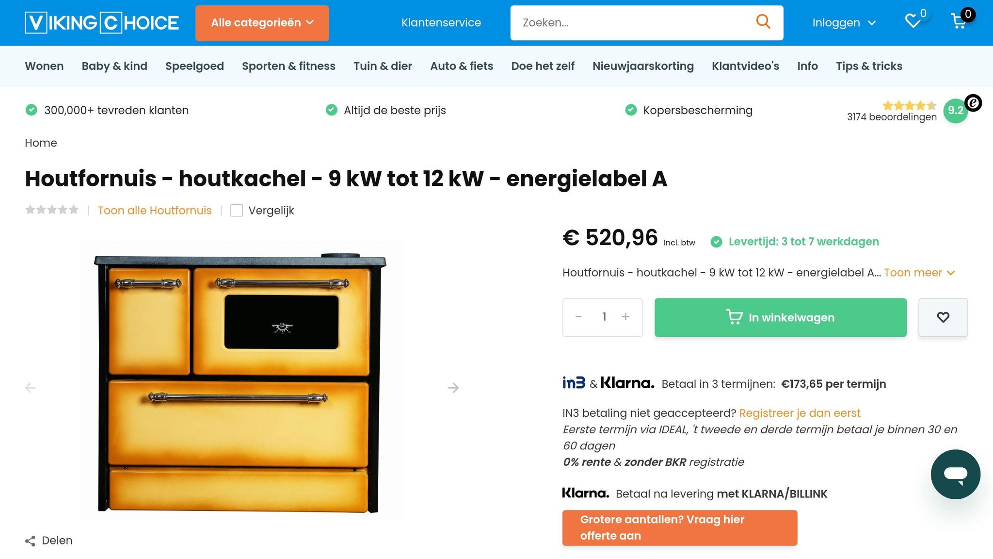 Viking Choice Wood Stove 12 kW