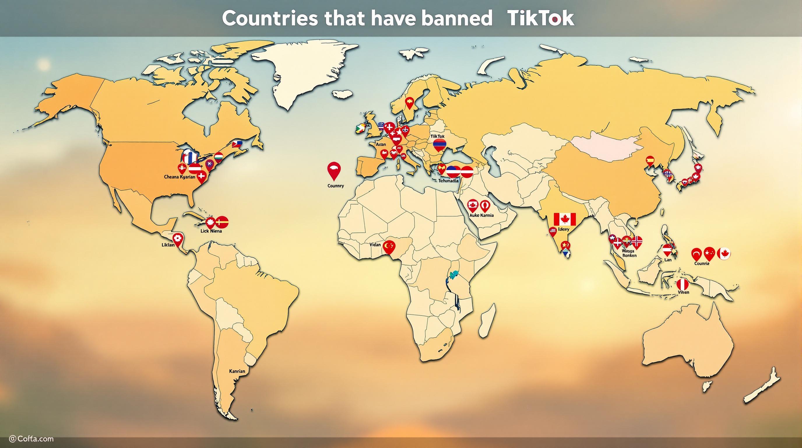 Which countries have banned TikTok