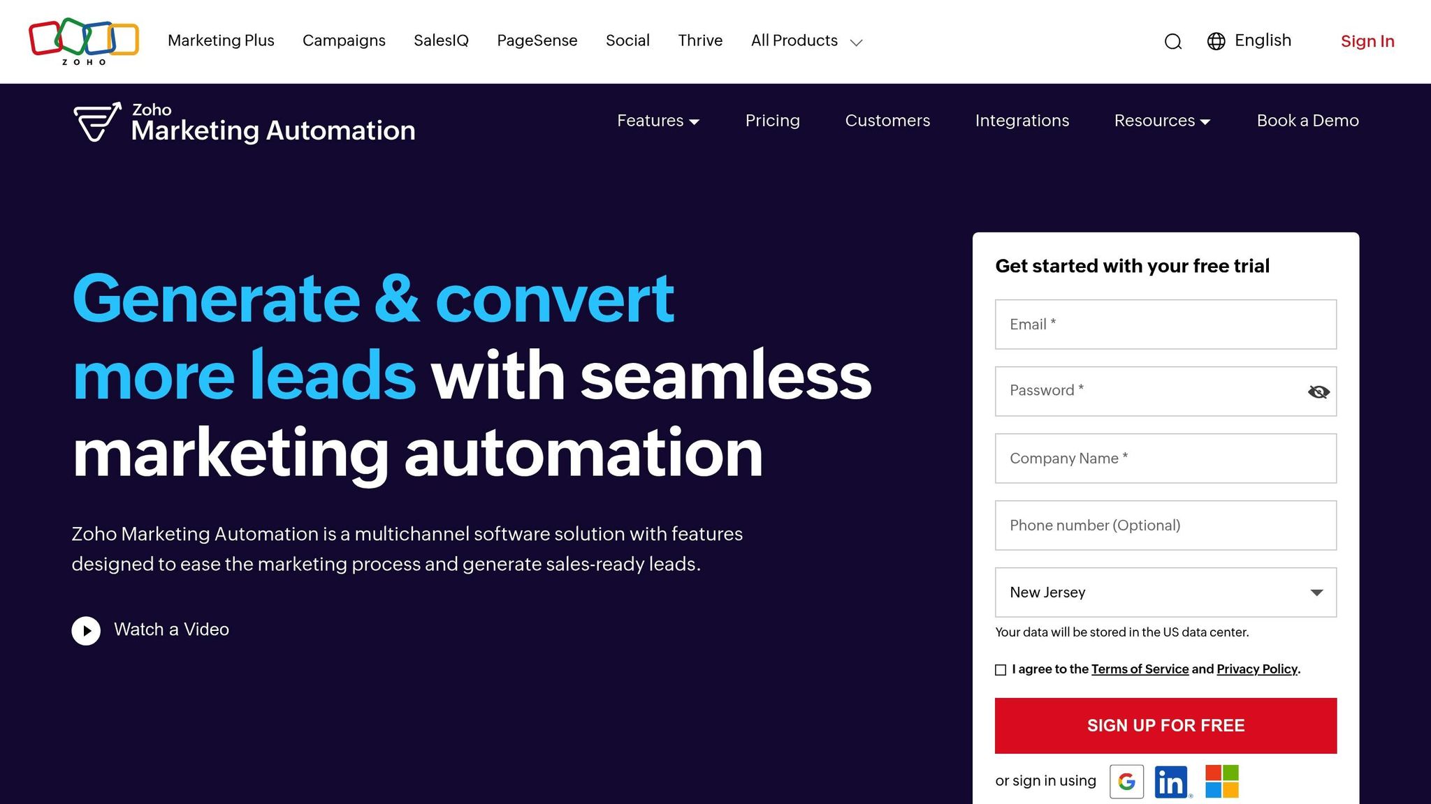 Zoho Marketing Automation