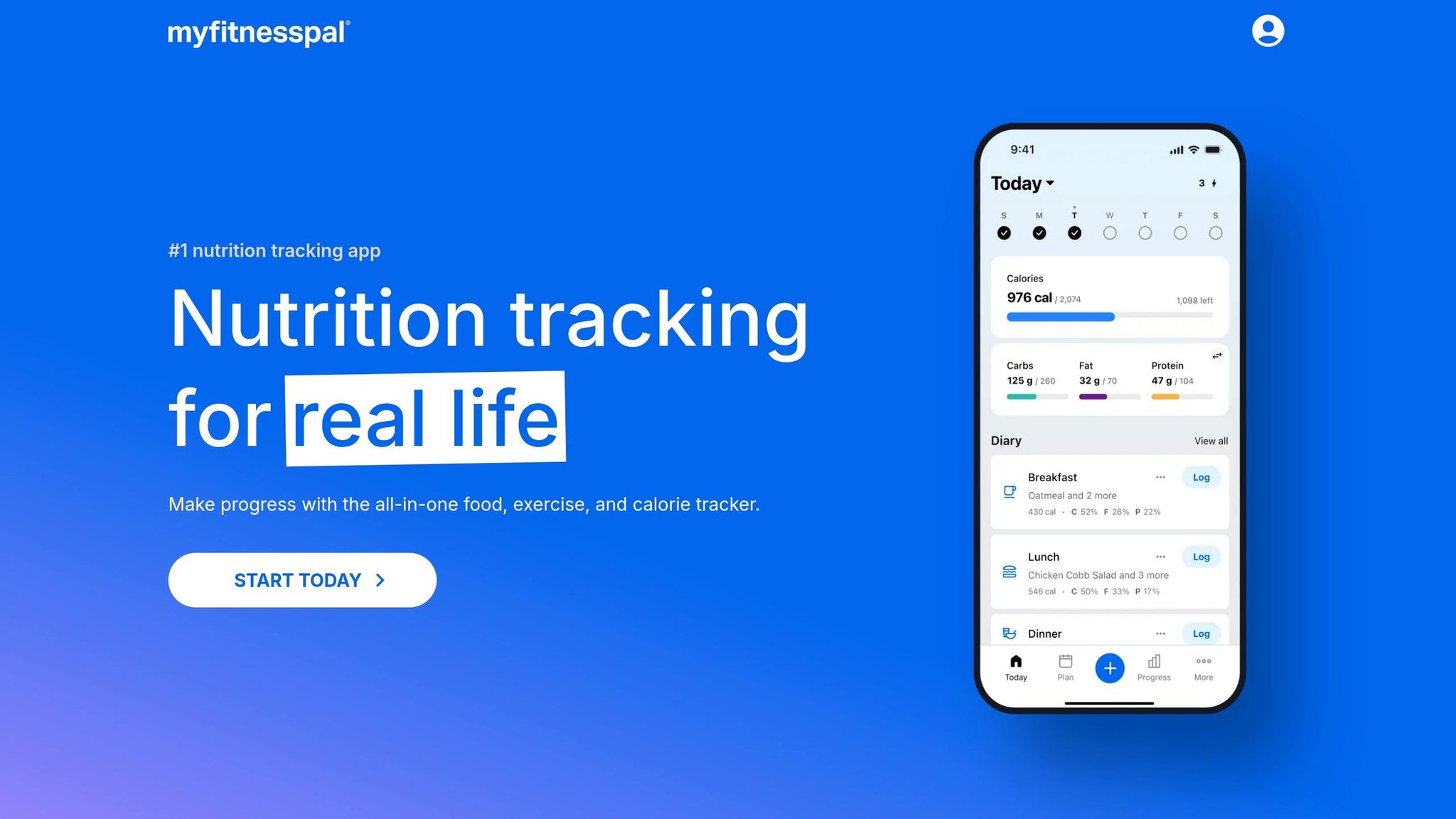 MyFitnessPal app screenshot