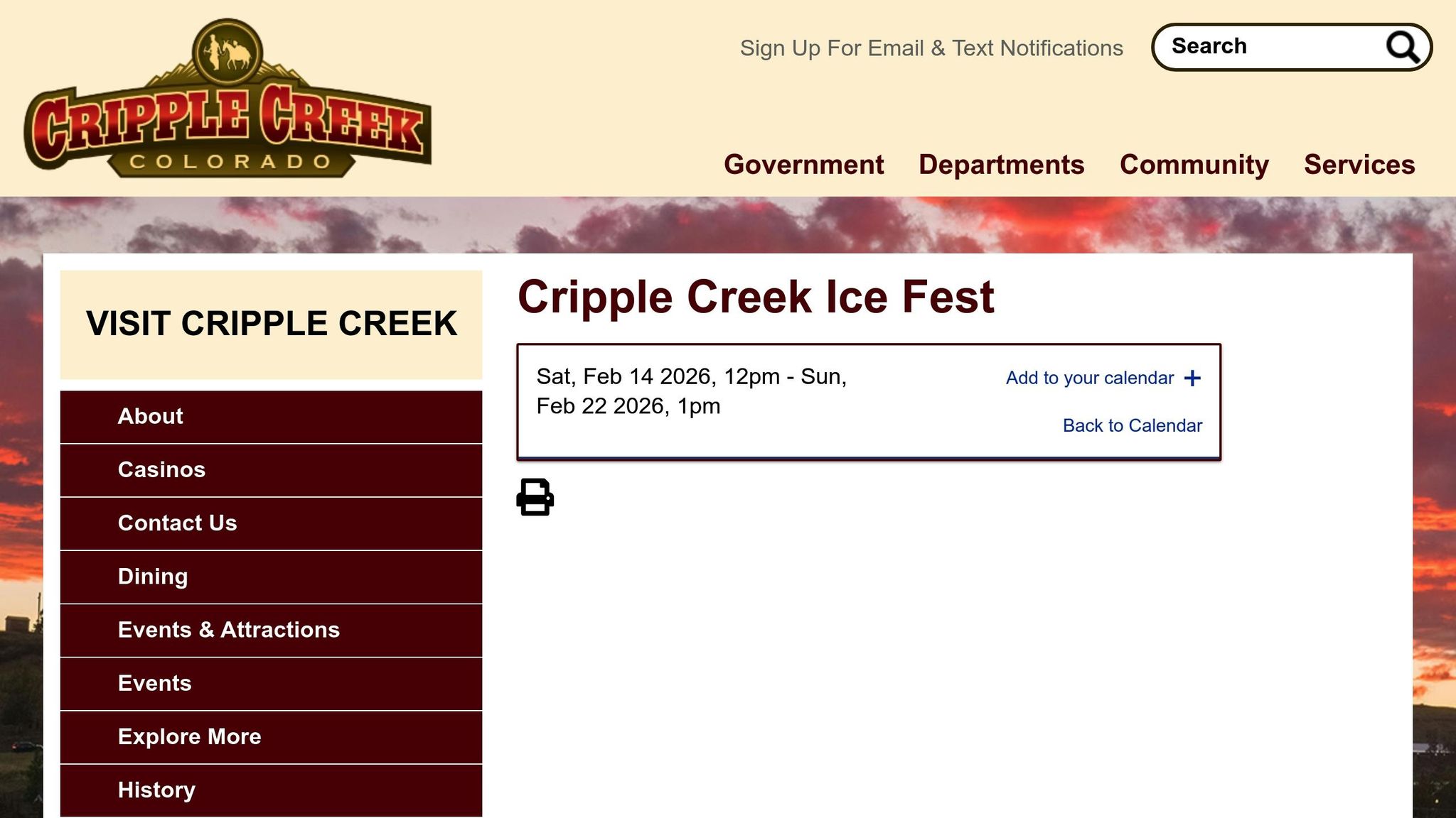 Cripple Creek Ice Fest