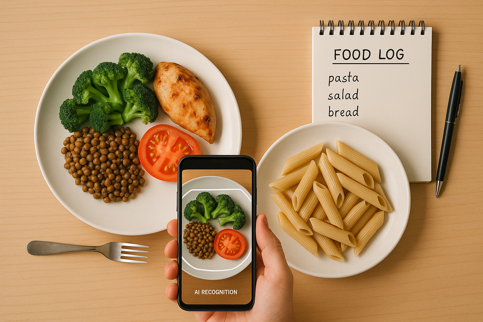 AI Food Recognition vs. User Input: A Comparison