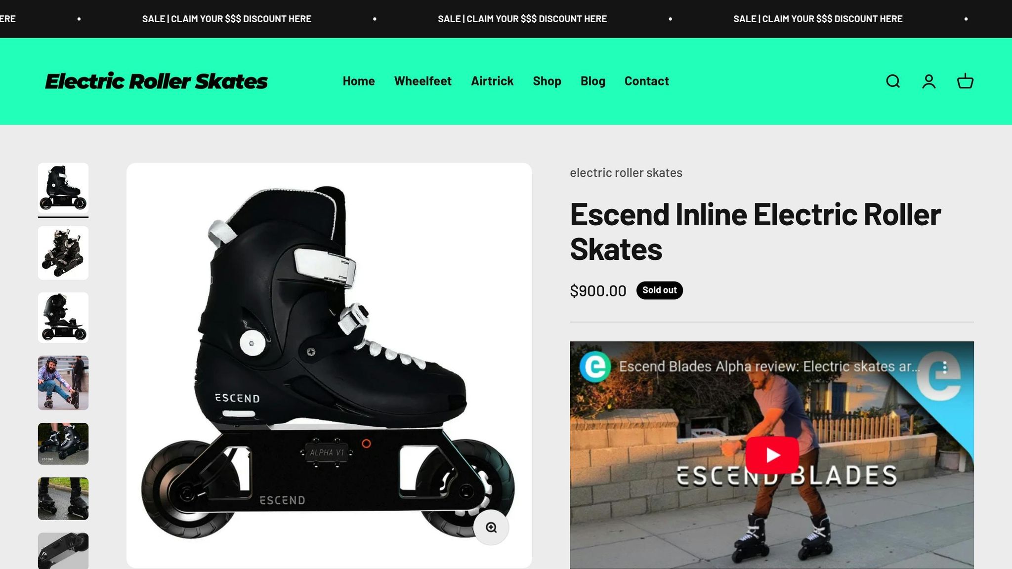 Escend Inline Electric Roller Skates