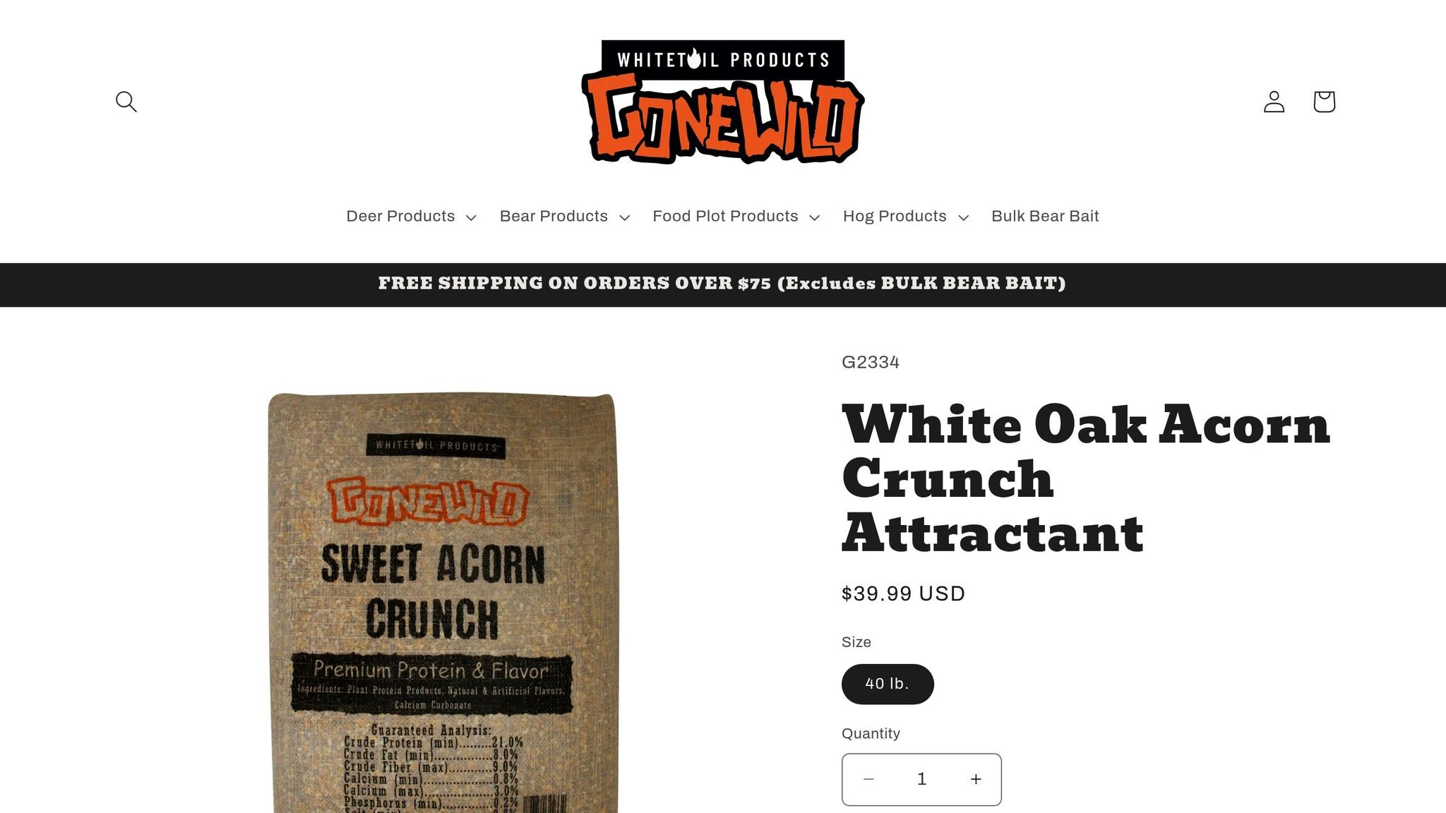 White Oak Acorn Crunch