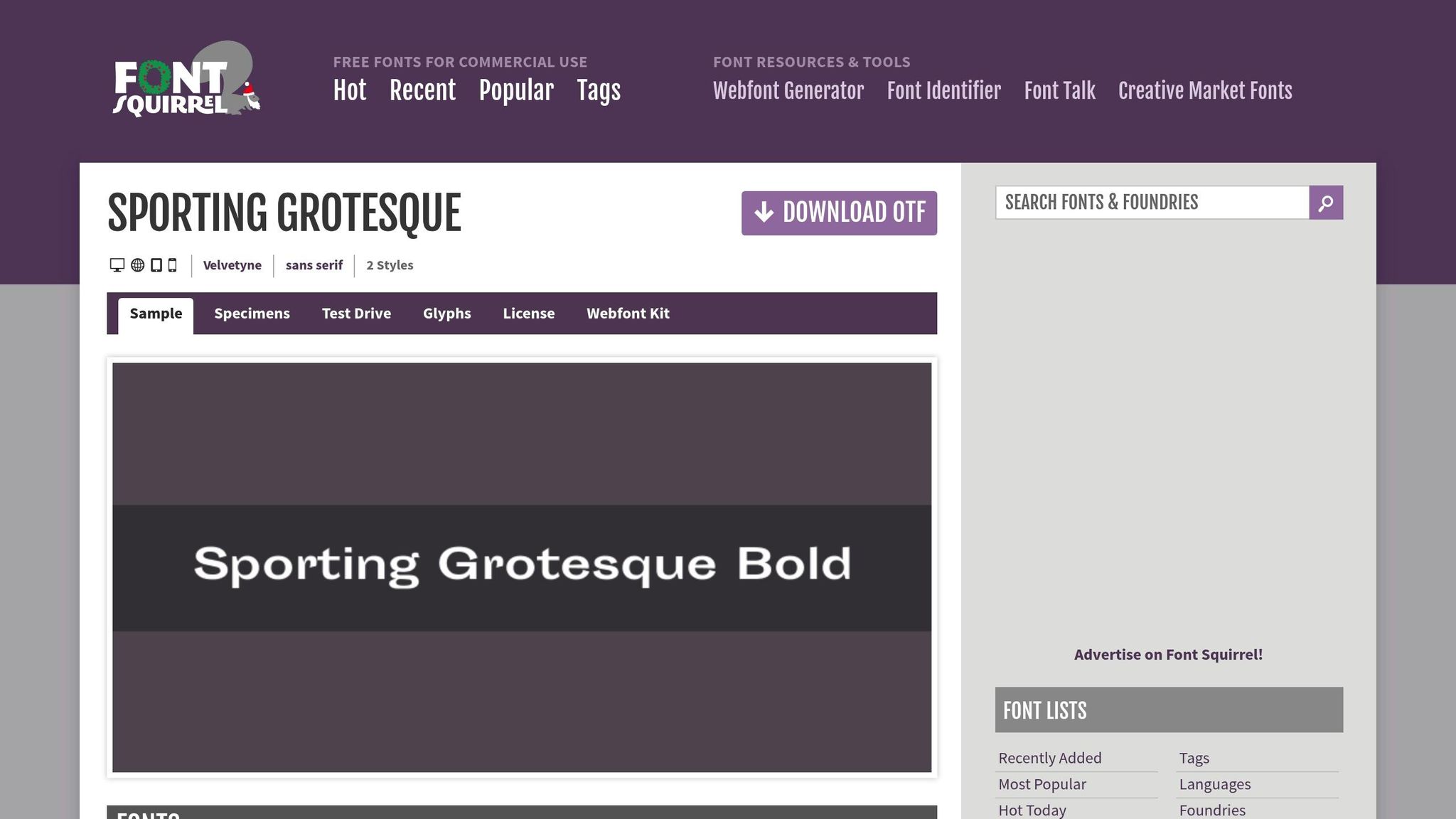 Sporting Grotesque