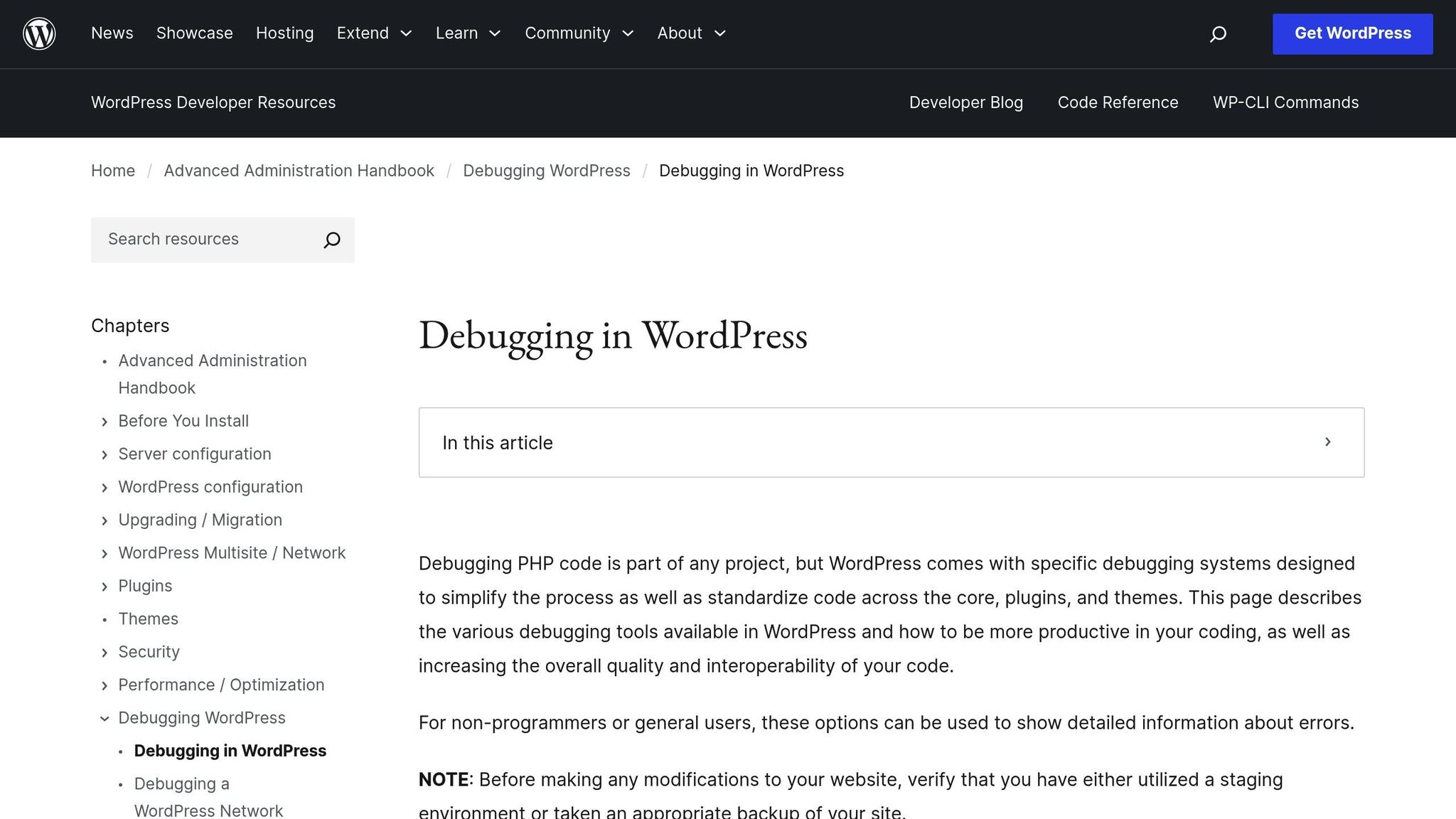 WP_DEBUG