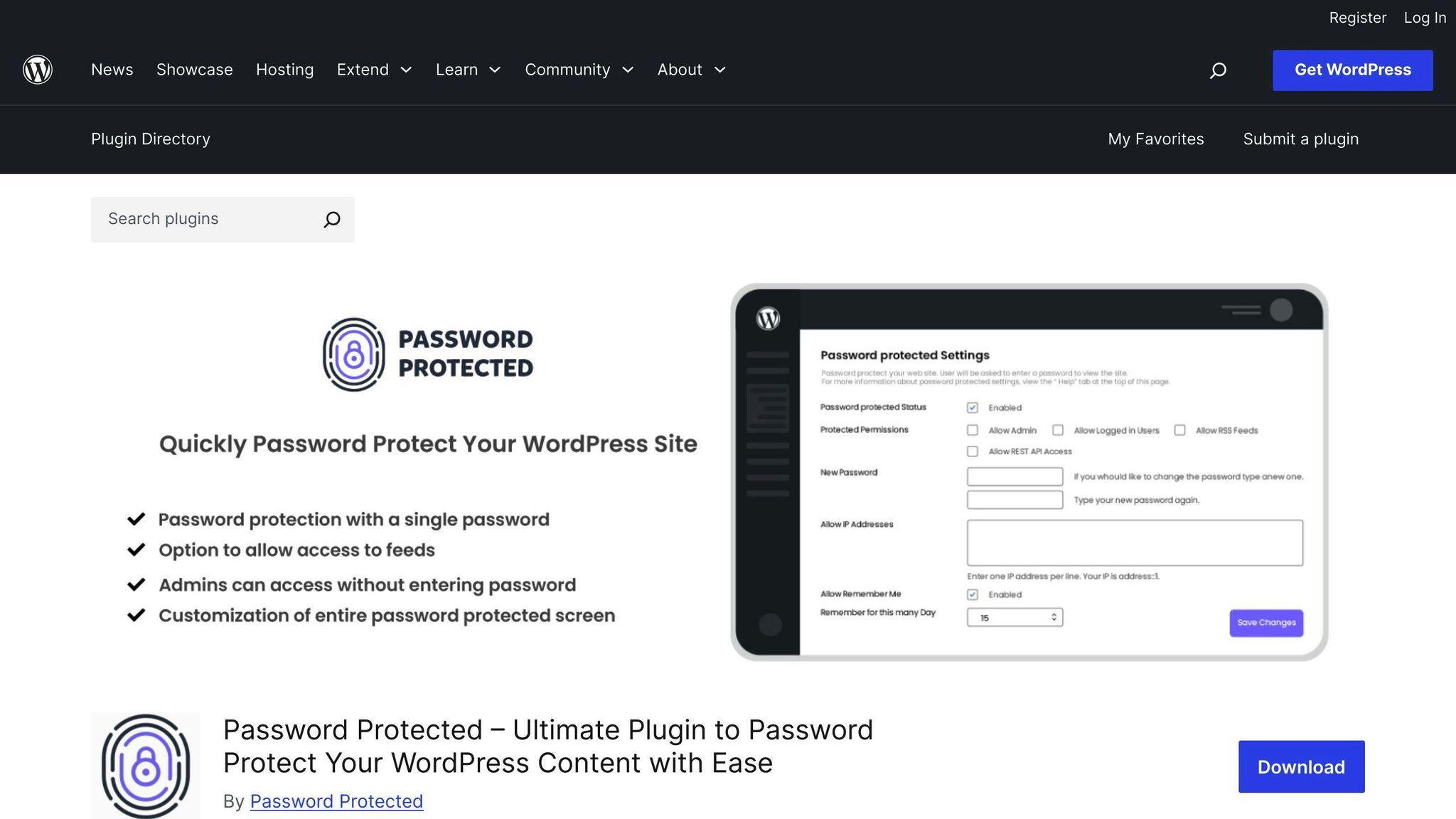Password Protected