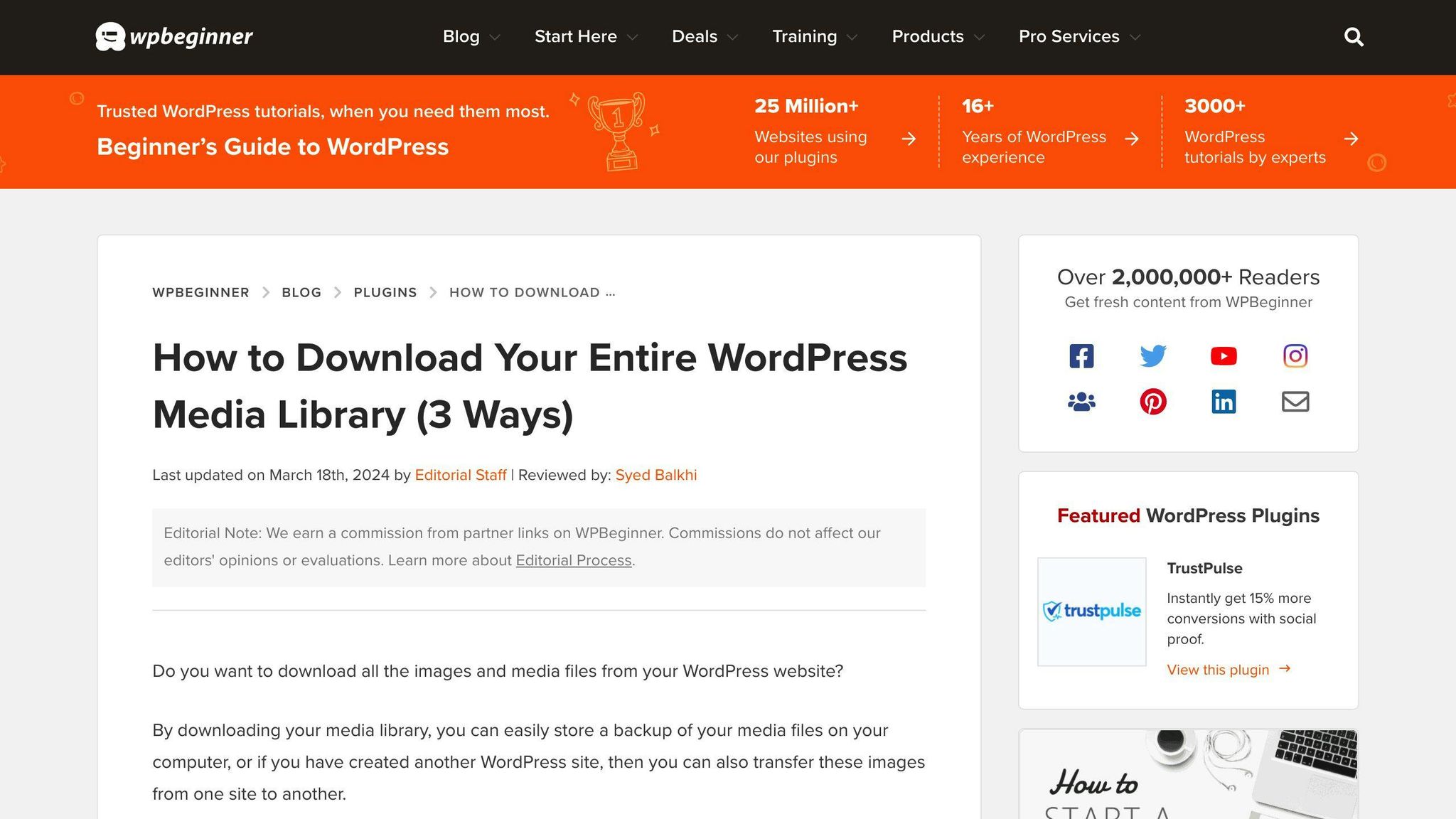 Export Media Library
