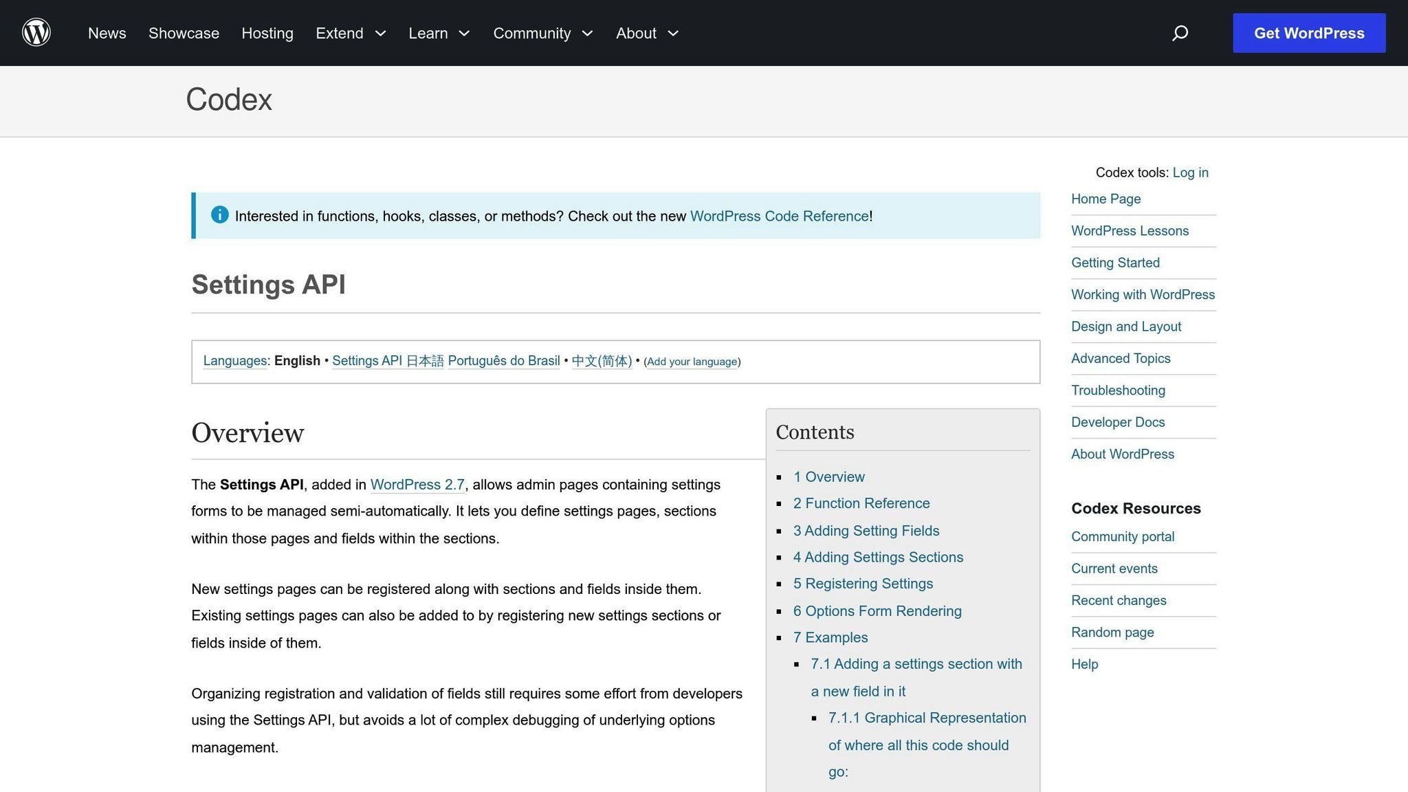 WordPress Settings API