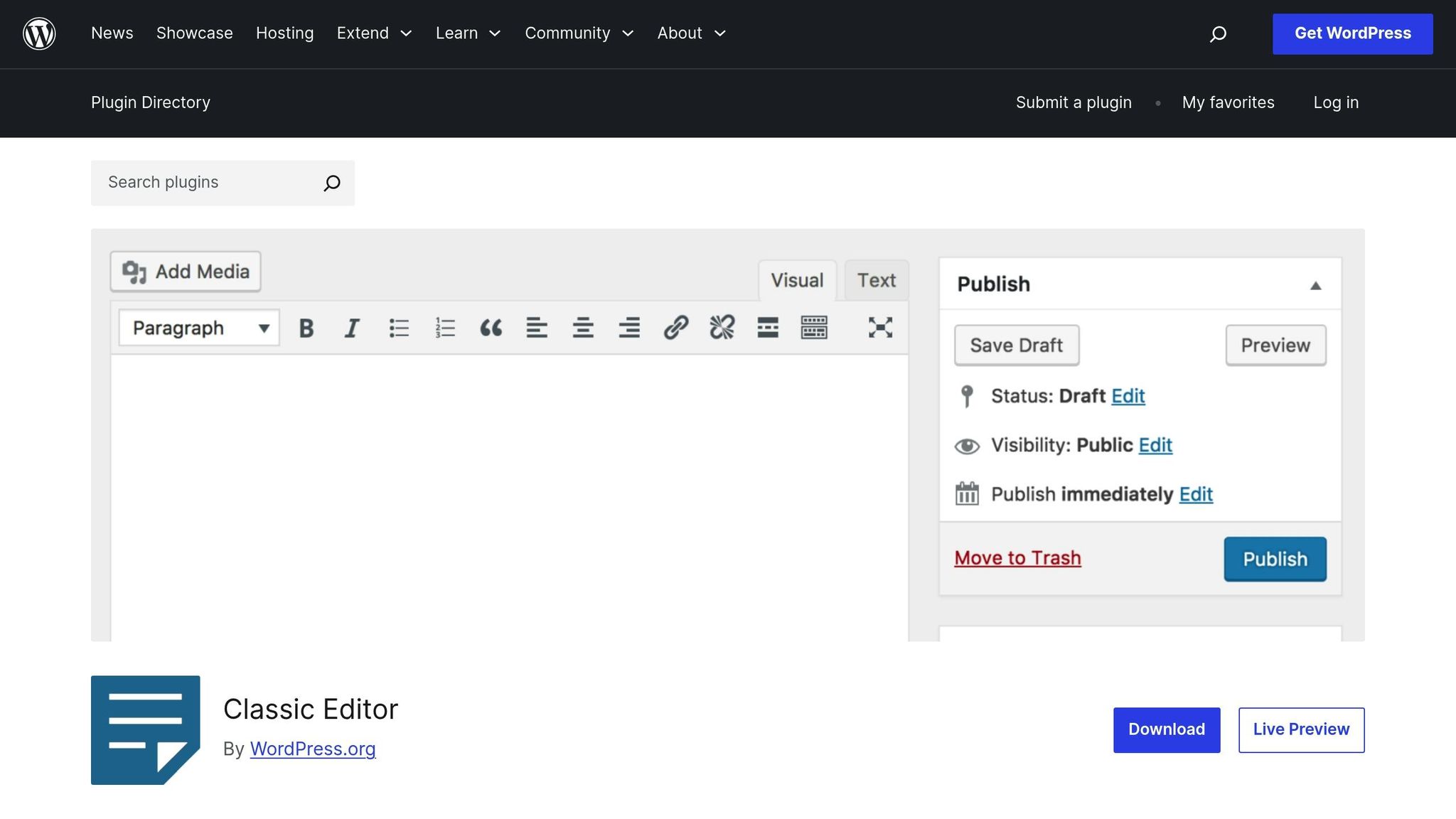 Classic Editor