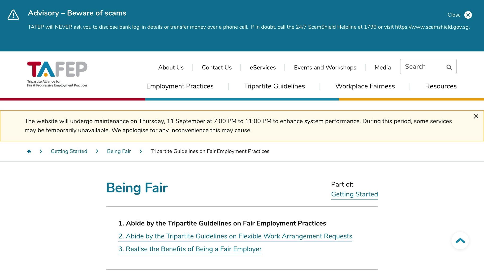 Tripartite Guidelines on Fair Employment Practices
