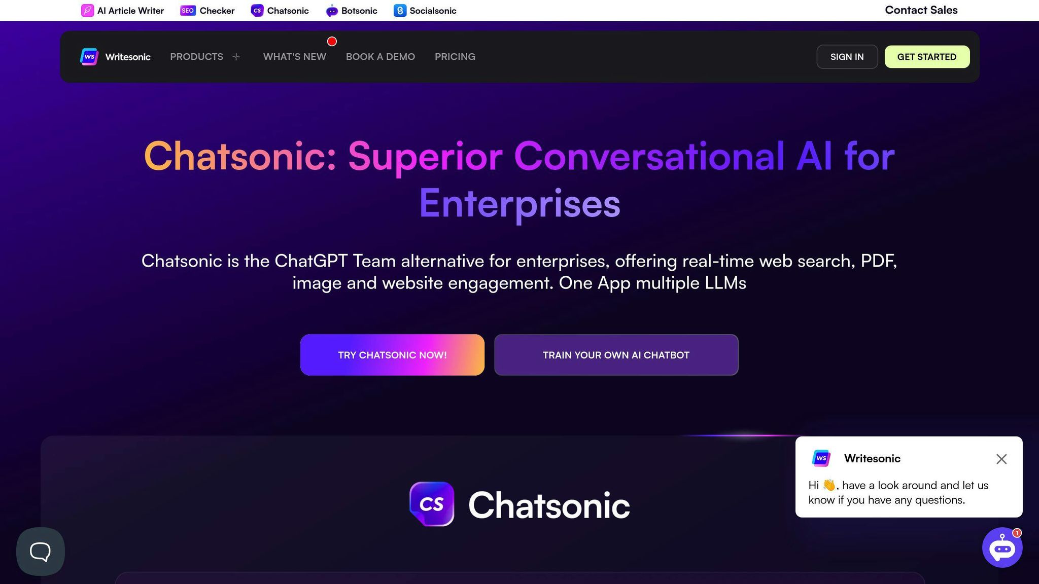 4. ChatSonic