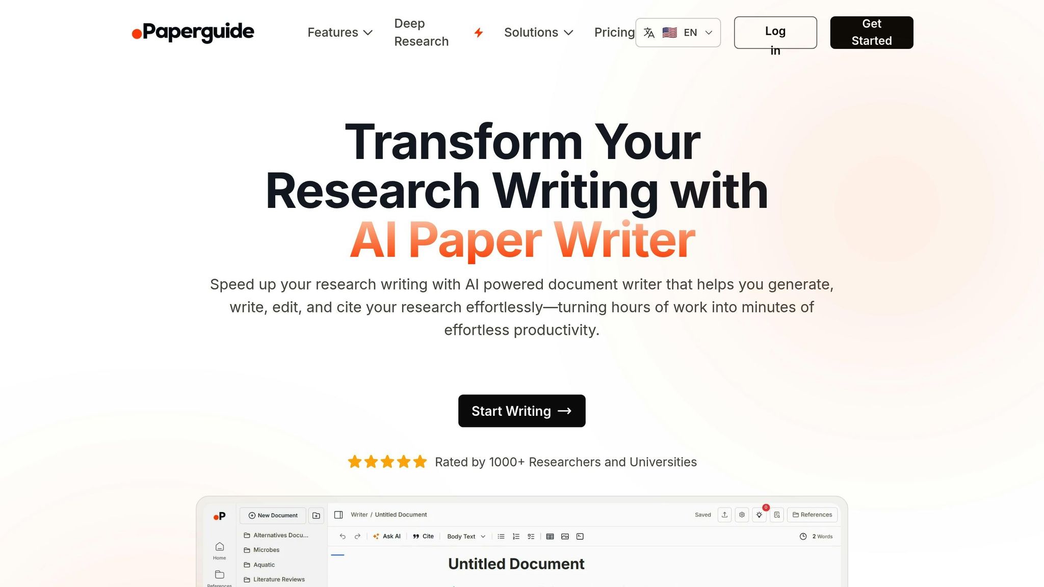 Paperguide AI Paper Writer